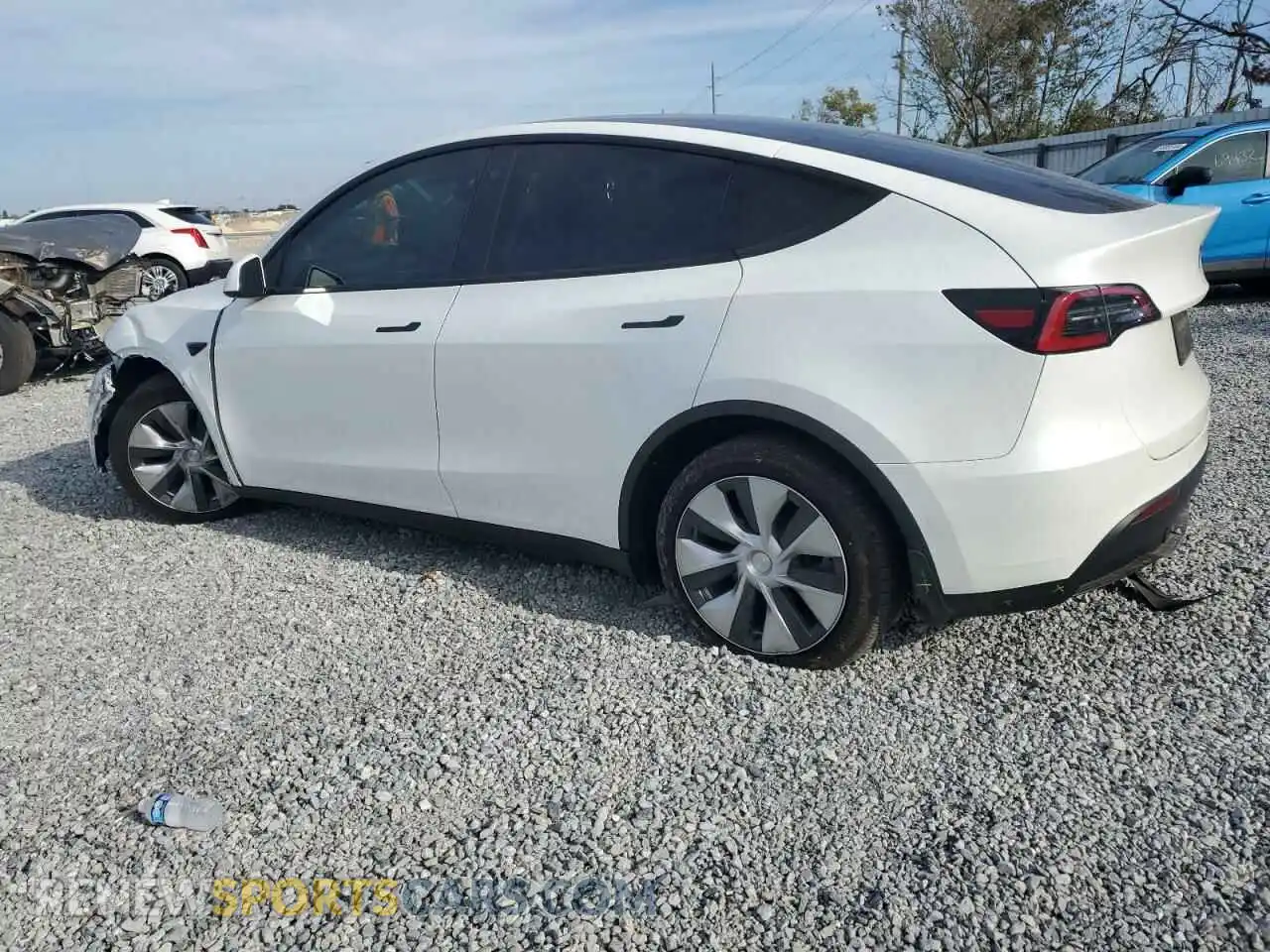 2 Photograph of a damaged car 7SAYGDEE0NF449684 TESLA MODEL Y 2022