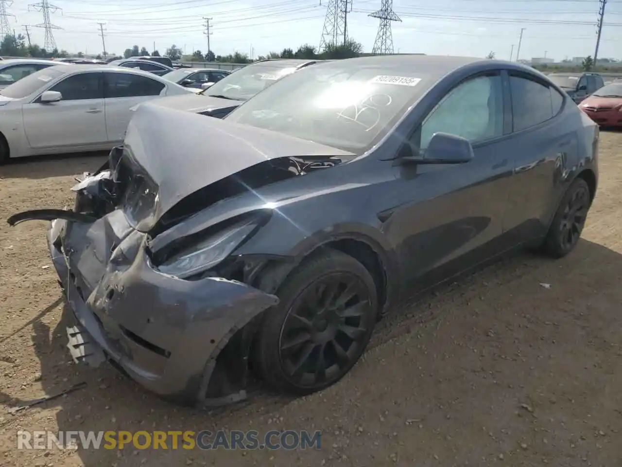 1 Photograph of a damaged car 7SAYGDEE0NF481597 TESLA MODEL Y 2022
