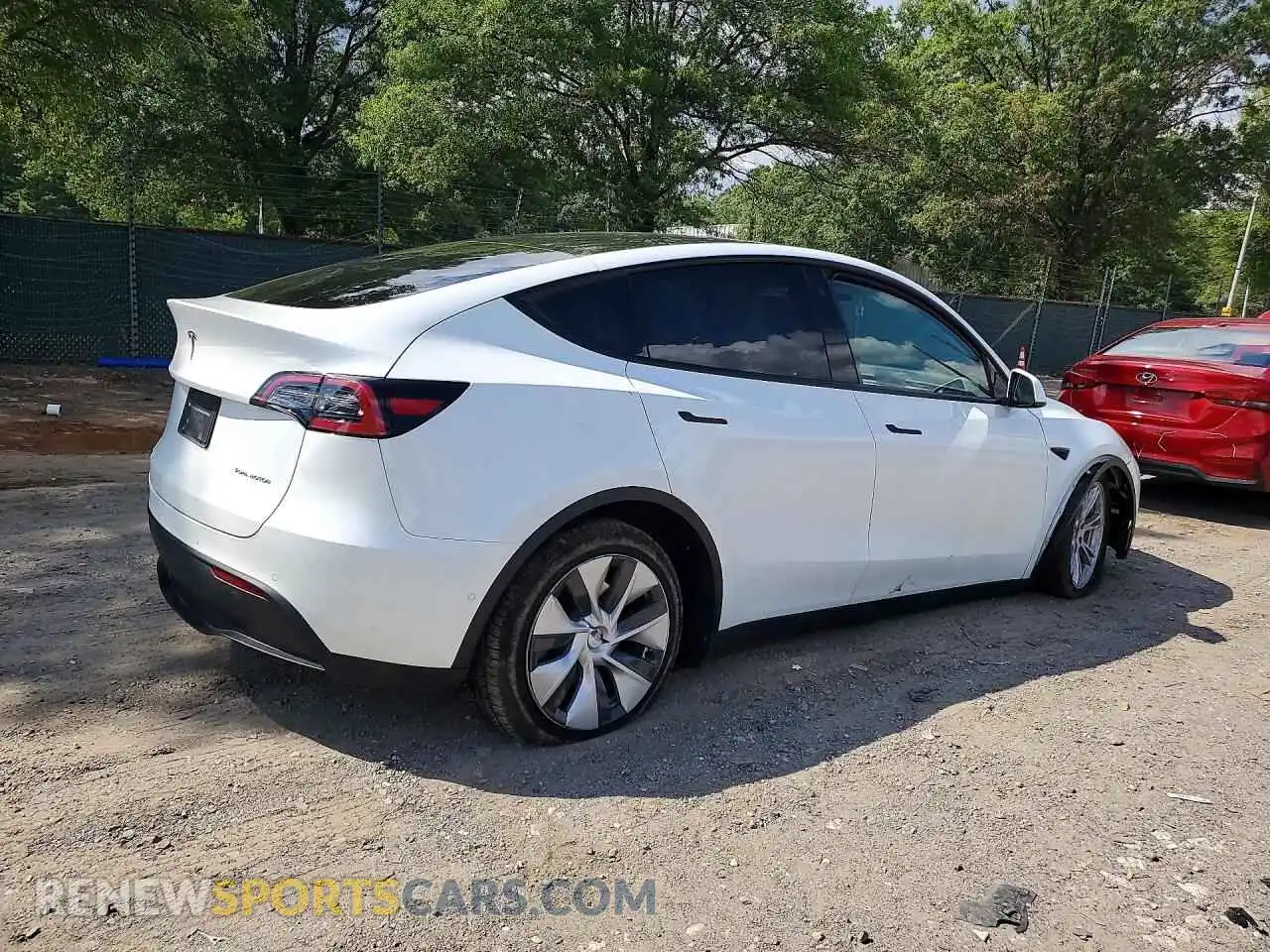 3 fotografías del automóvil dañado 7SAYGDEE0NF563832 TESLA MODEL Y 2022