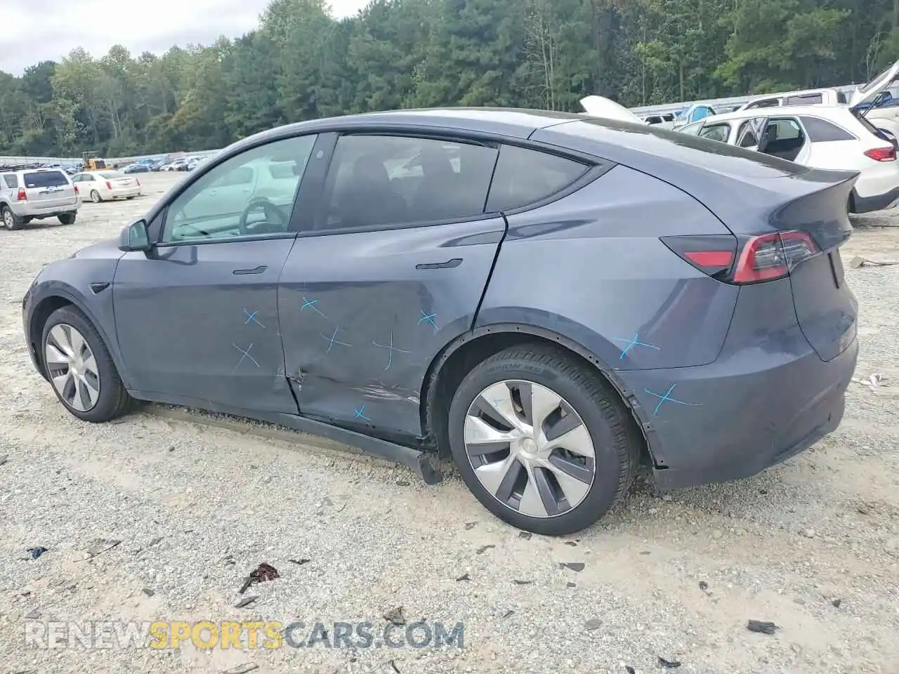 2 fotografías del automóvil dañado 7SAYGDEE1NA005548 TESLA MODEL Y 2022