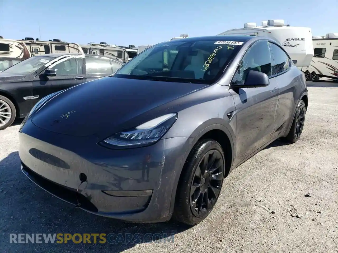 2 Photograph of a damaged car 7SAYGDEE1NF418279 TESLA MODEL Y 2022