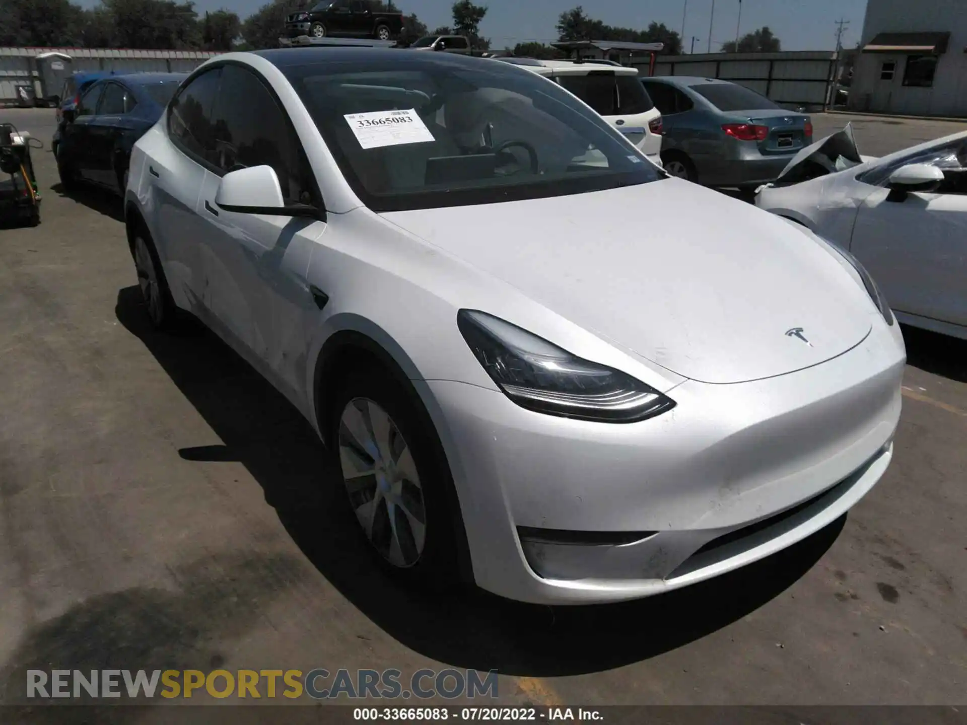1 Photograph of a damaged car 7SAYGDEE1NF425989 TESLA MODEL Y 2022