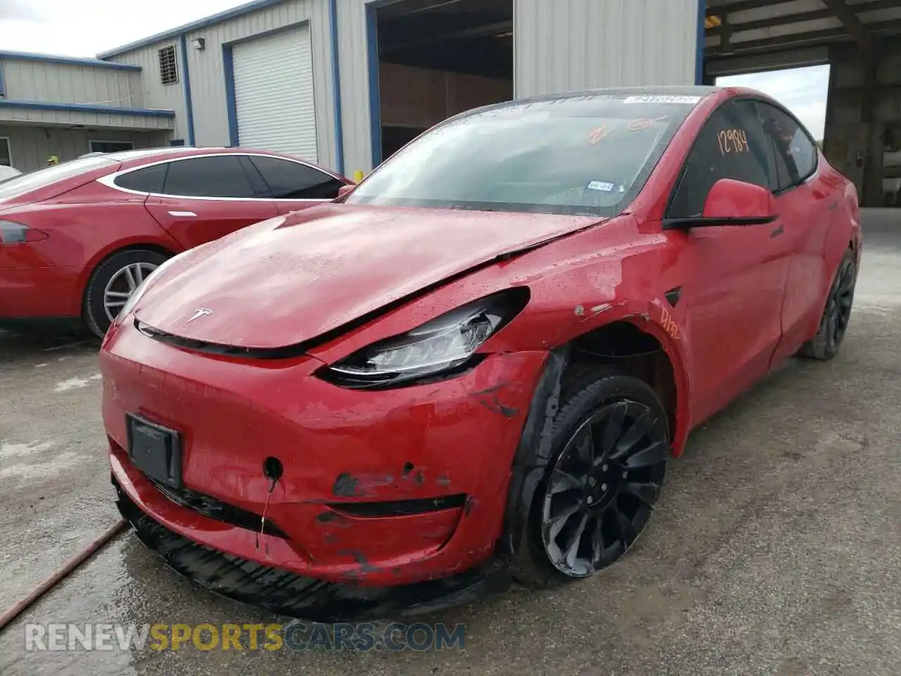2 Photograph of a damaged car 7SAYGDEE1NF480541 TESLA MODEL Y 2022