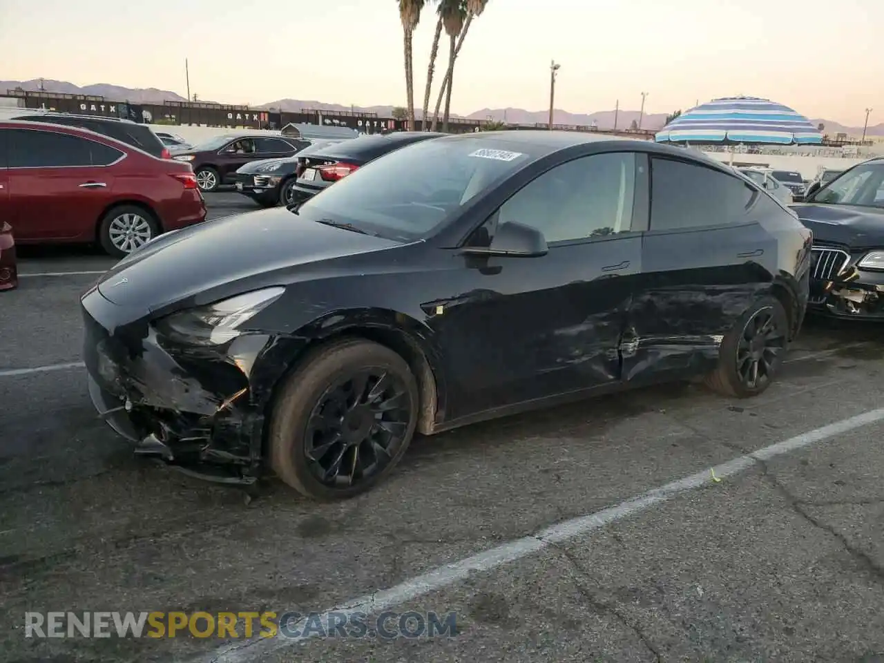 1 Photograph of a damaged car 7SAYGDEE1NF505230 TESLA MODEL Y 2022