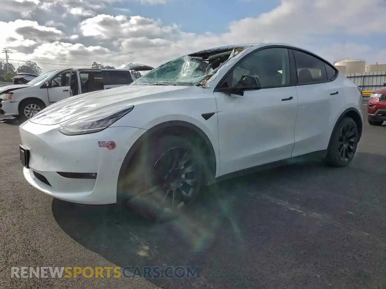 1 Photograph of a damaged car 7SAYGDEE1NF571499 TESLA MODEL Y 2022