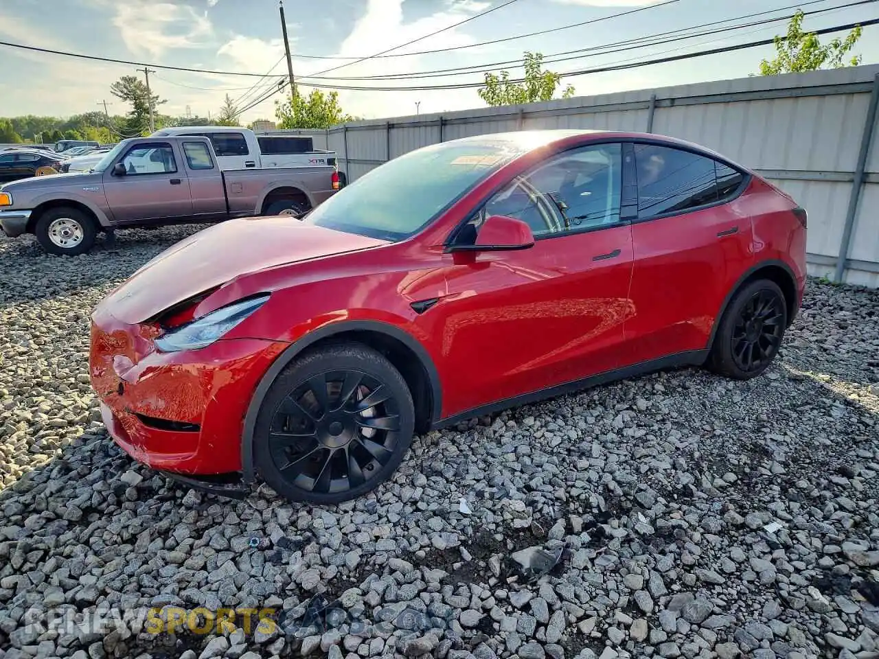 1 Photograph of a damaged car 7SAYGDEE2NA021967 TESLA MODEL Y 2022