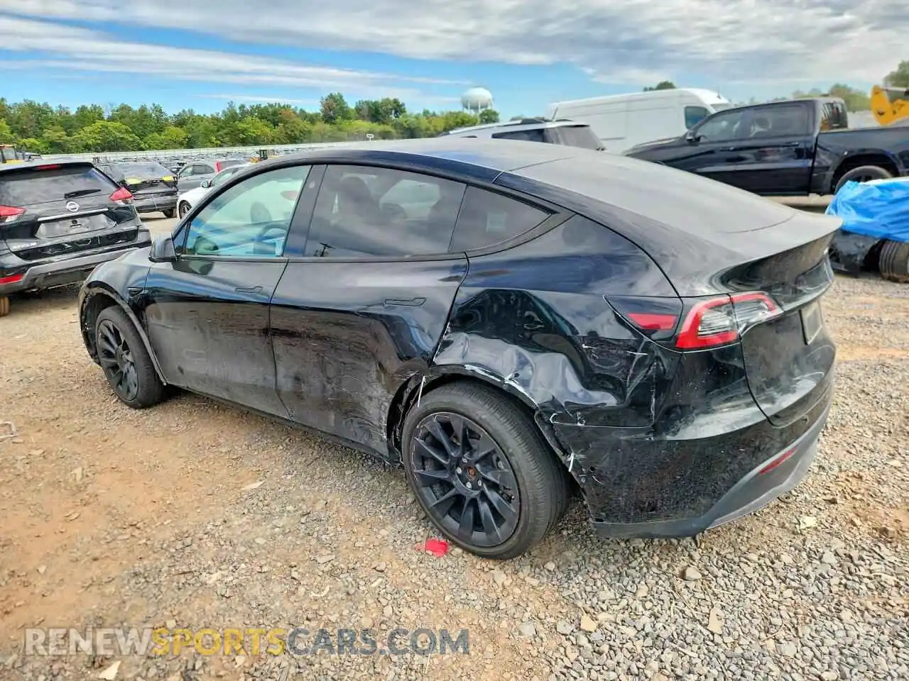 2 fotografías del automóvil dañado 7SAYGDEE2NF314299 TESLA MODEL Y 2022