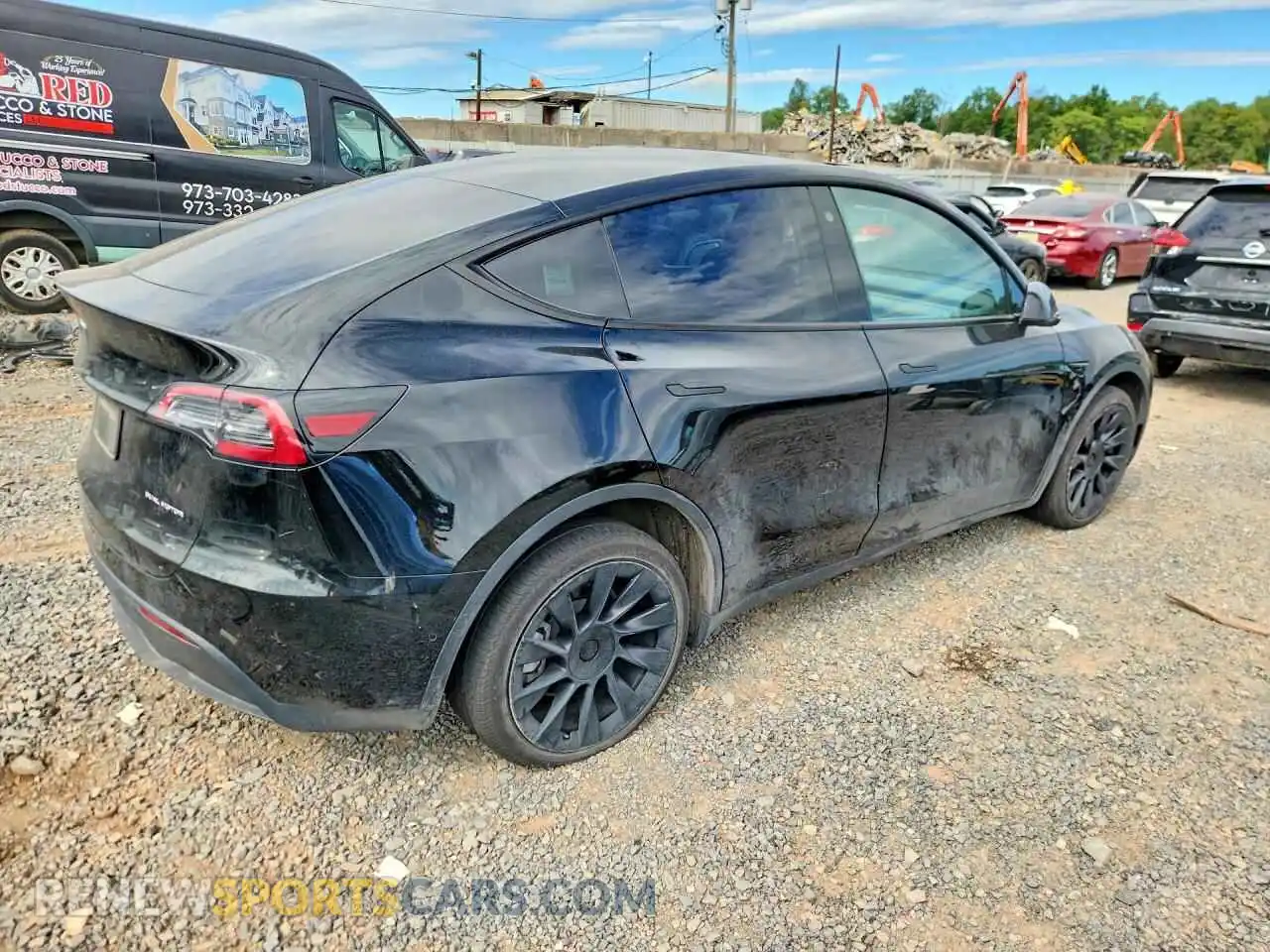 3 fotografías del automóvil dañado 7SAYGDEE2NF314299 TESLA MODEL Y 2022
