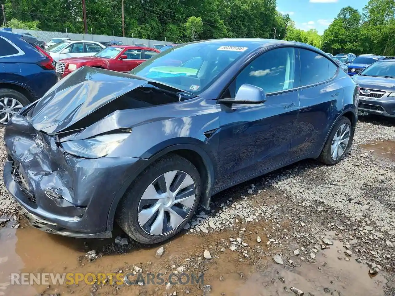 1 Photograph of a damaged car 7SAYGDEE2NF338098 TESLA MODEL Y 2022