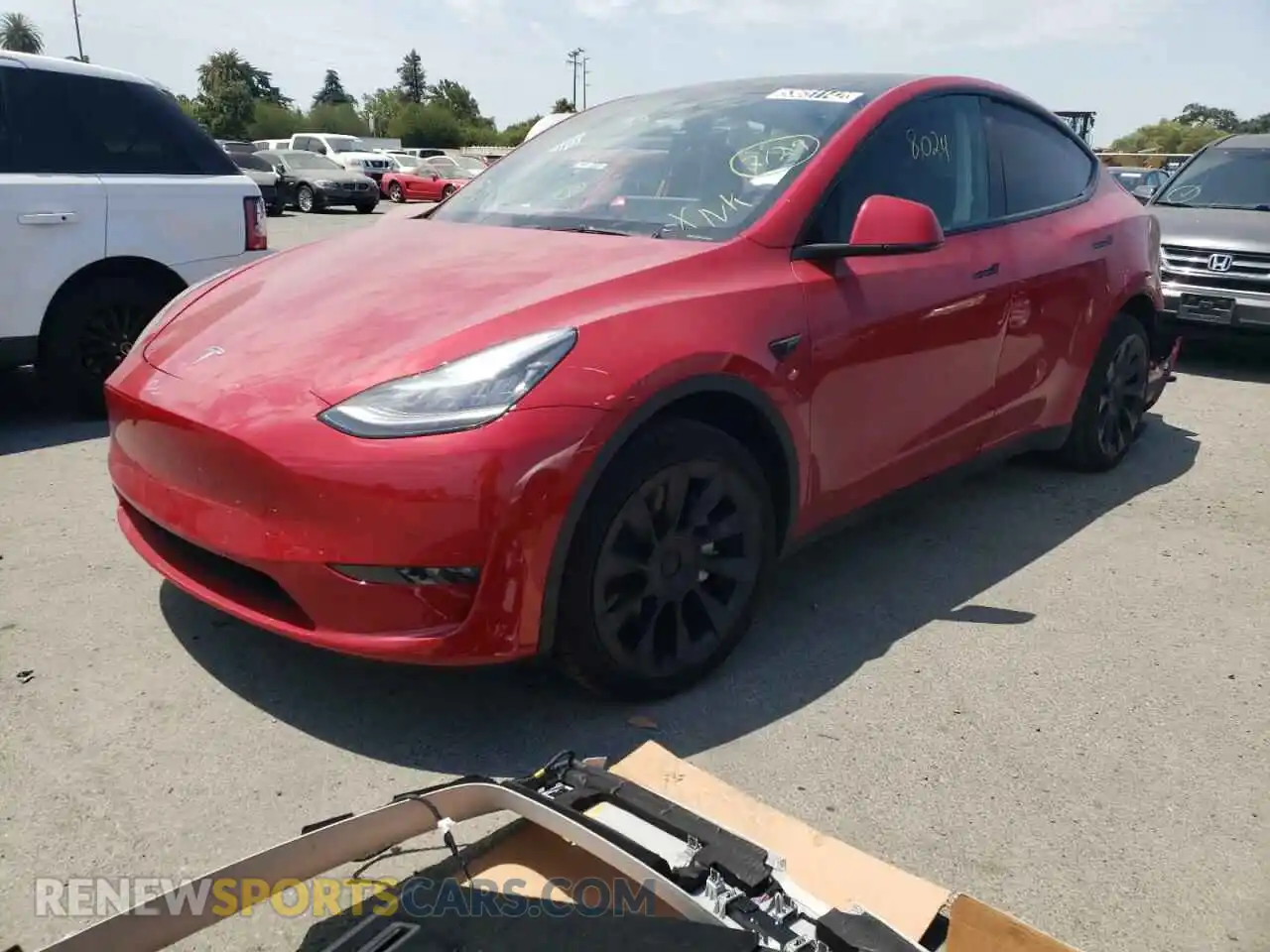2 Photograph of a damaged car 7SAYGDEE2NF350381 TESLA MODEL Y 2022