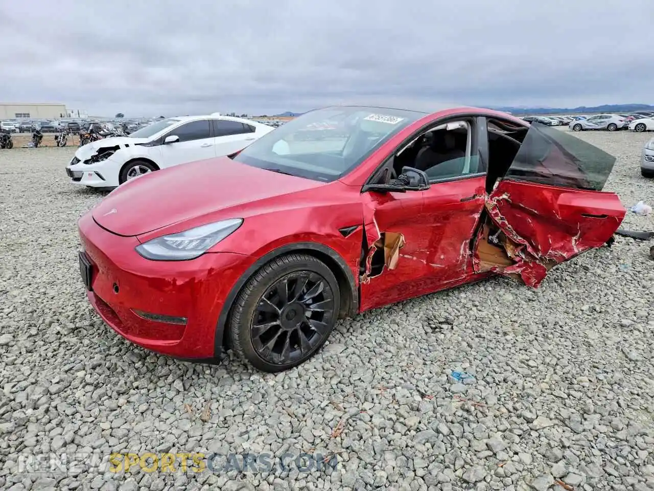 1 Photograph of a damaged car 7SAYGDEE2NF371117 TESLA MODEL Y 2022