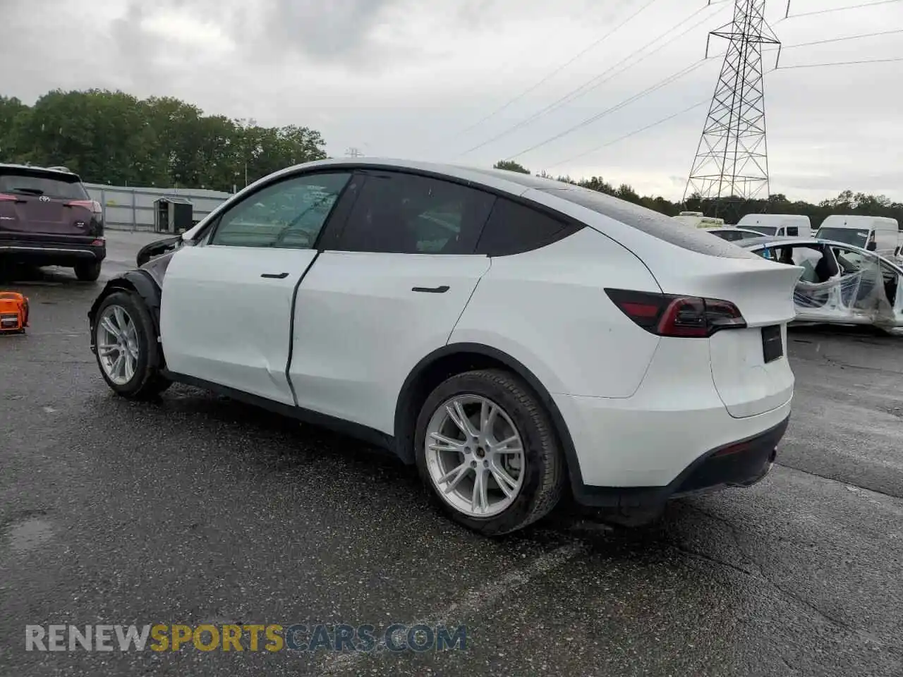 2 Photograph of a damaged car 7SAYGDEE2NF393456 TESLA MODEL Y 2022