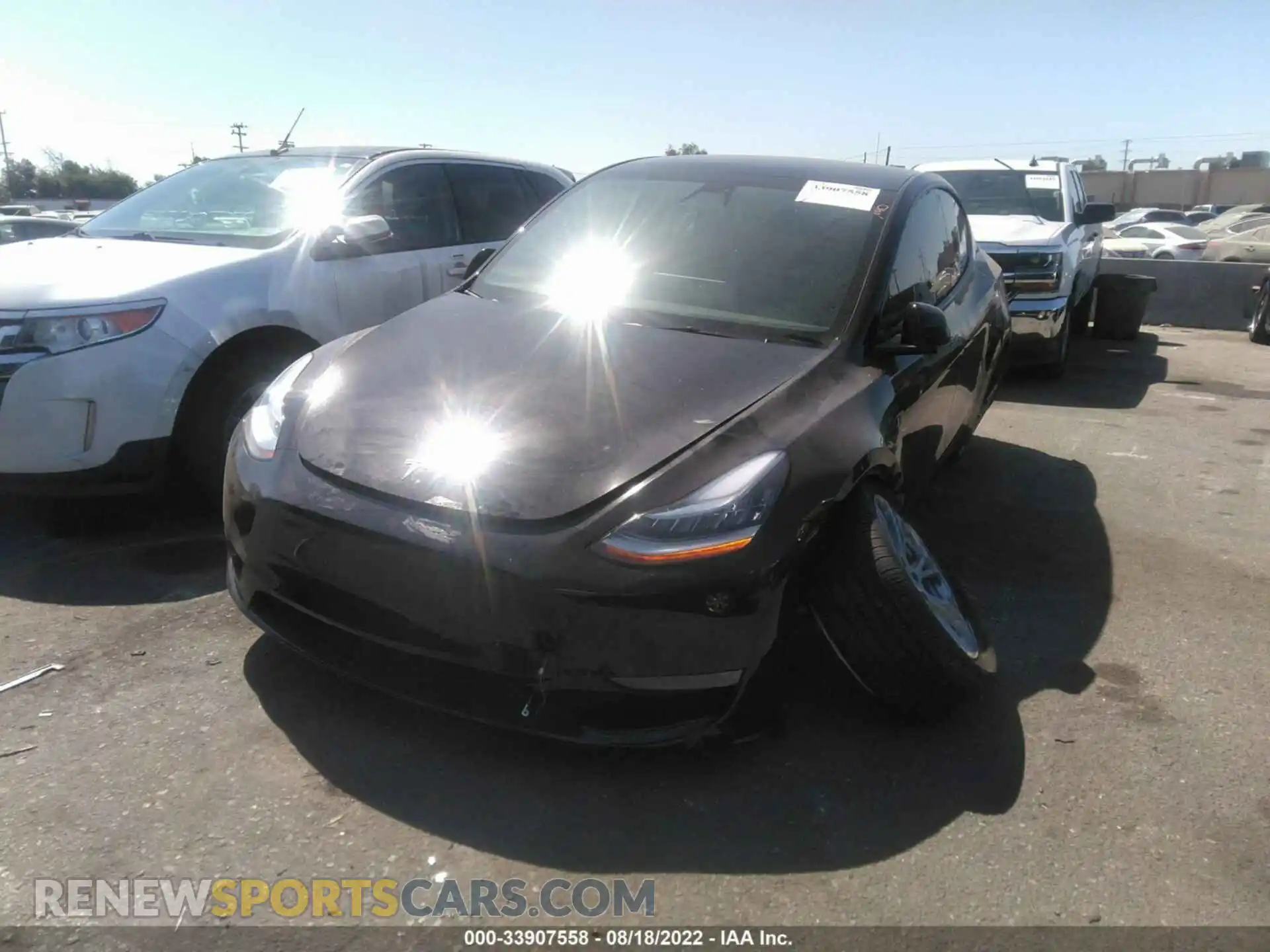 2 Photograph of a damaged car 7SAYGDEE2NF447516 TESLA MODEL Y 2022