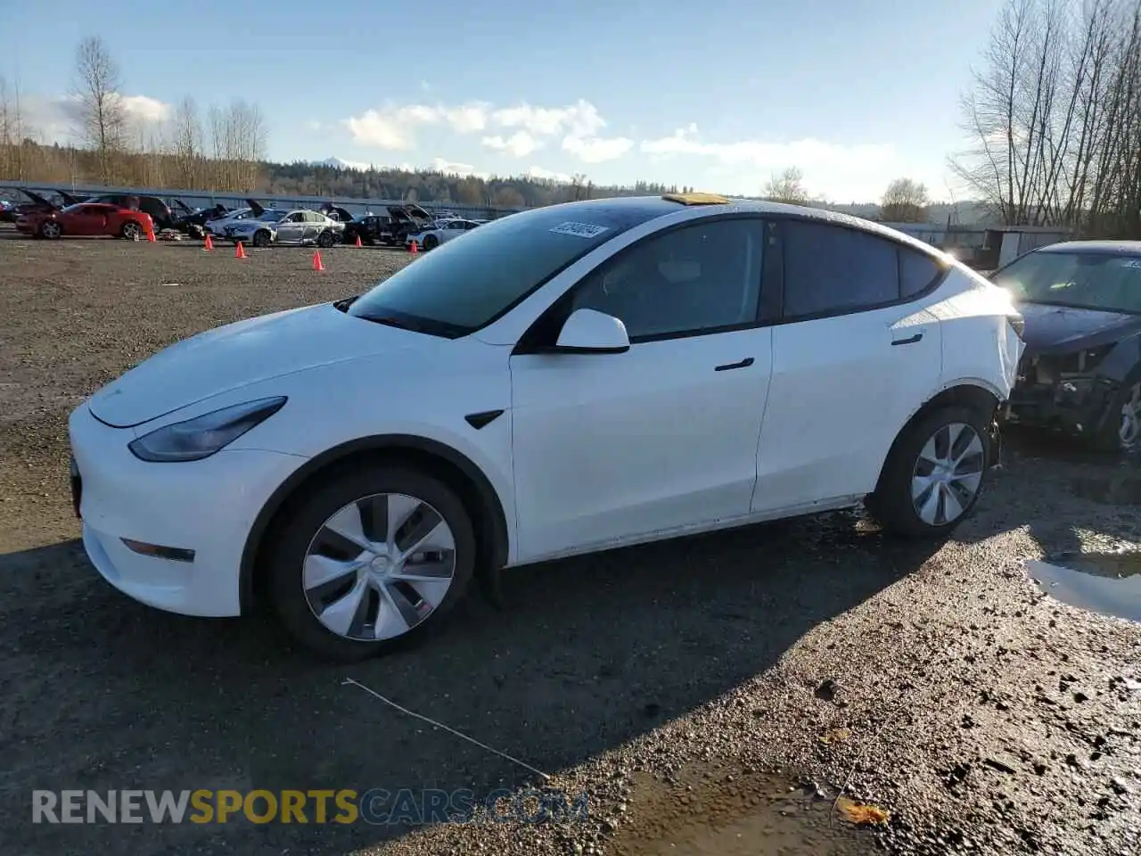 1 Photograph of a damaged car 7SAYGDEE2NF458516 TESLA MODEL Y 2022