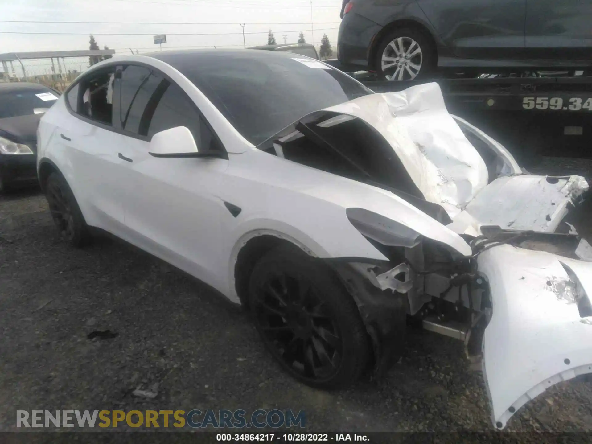 1 fotografías del automóvil dañado 7SAYGDEE2NF463554 TESLA MODEL Y 2022