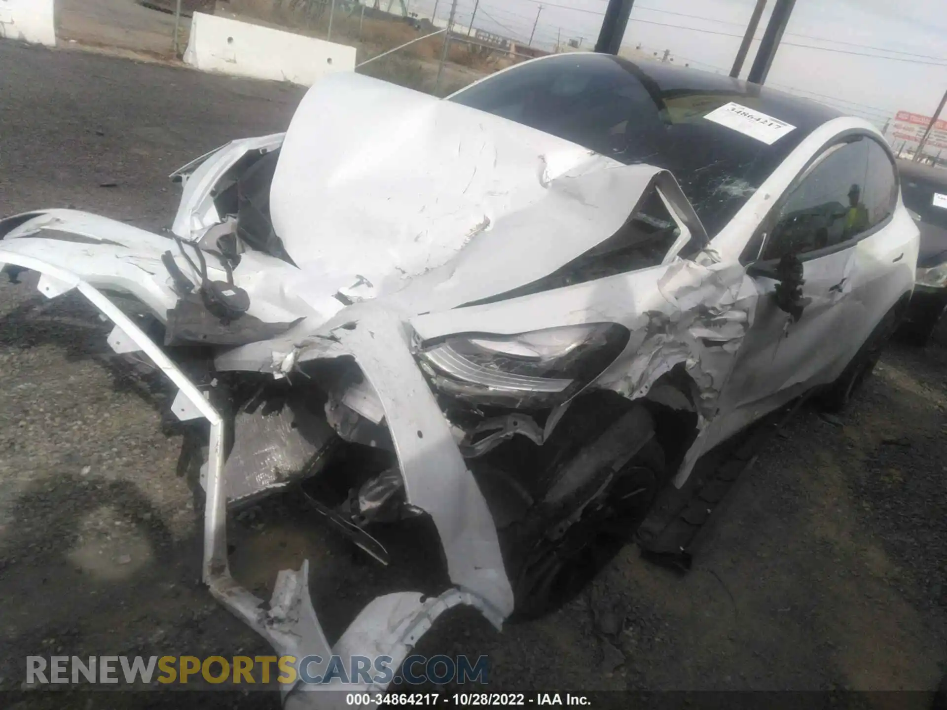 2 fotografías del automóvil dañado 7SAYGDEE2NF463554 TESLA MODEL Y 2022