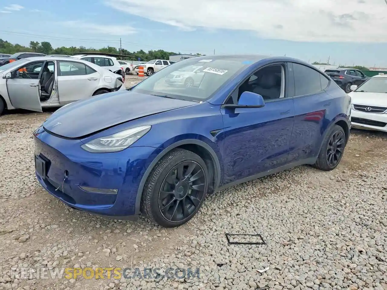 1 Photograph of a damaged car 7SAYGDEE2NF480824 TESLA MODEL Y 2022