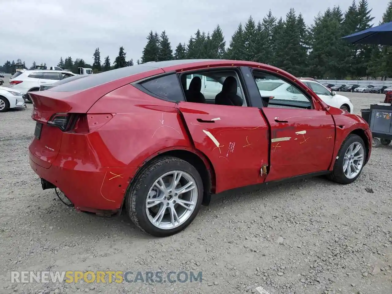 3 Photograph of a damaged car 7SAYGDEE2NF504457 TESLA MODEL Y 2022