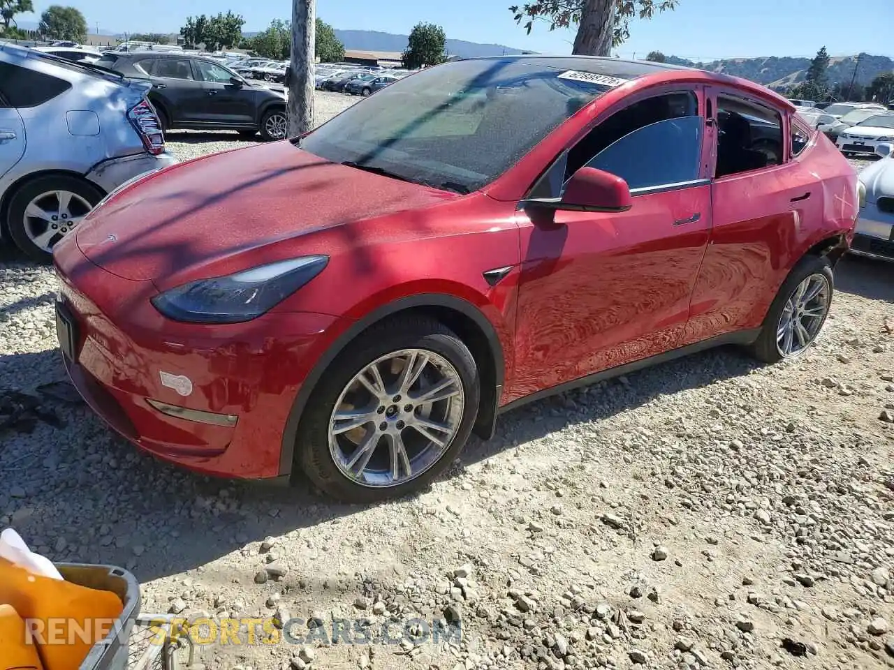 1 Photograph of a damaged car 7SAYGDEE2NF541766 TESLA MODEL Y 2022