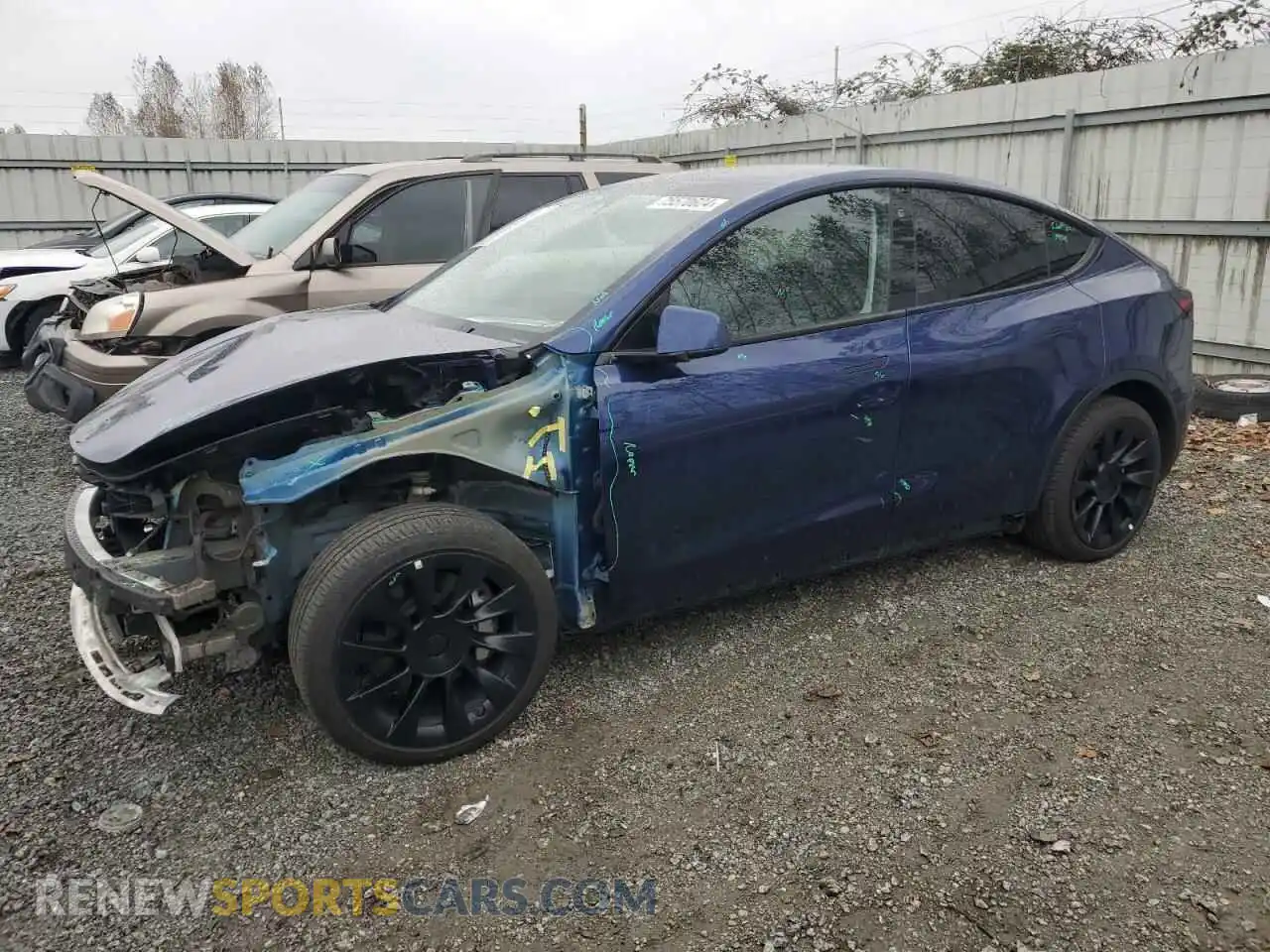 1 Photograph of a damaged car 7SAYGDEE2NF558941 TESLA MODEL Y 2022