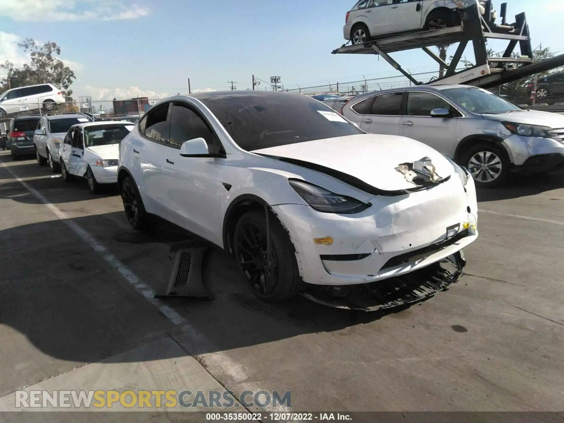 1 Photograph of a damaged car 7SAYGDEE3NF325635 TESLA MODEL Y 2022