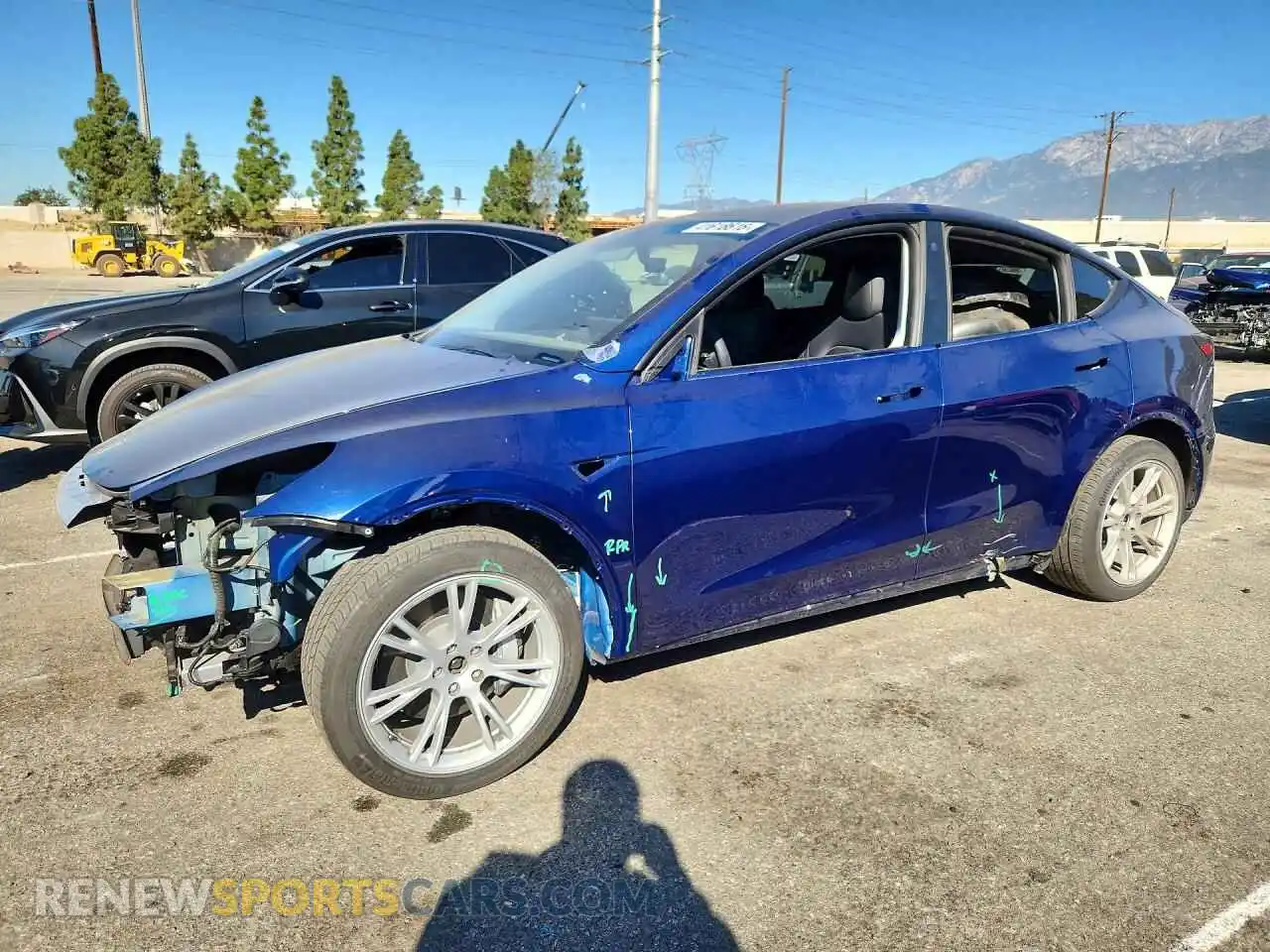 1 Photograph of a damaged car 7SAYGDEE3NF345884 TESLA MODEL Y 2022