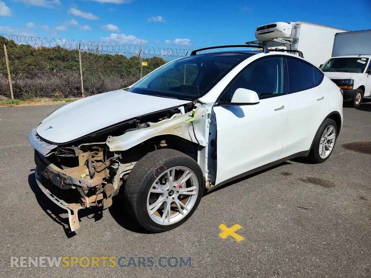 1 Photograph of a damaged car 7SAYGDEE3NF361616 TESLA MODEL Y 2022