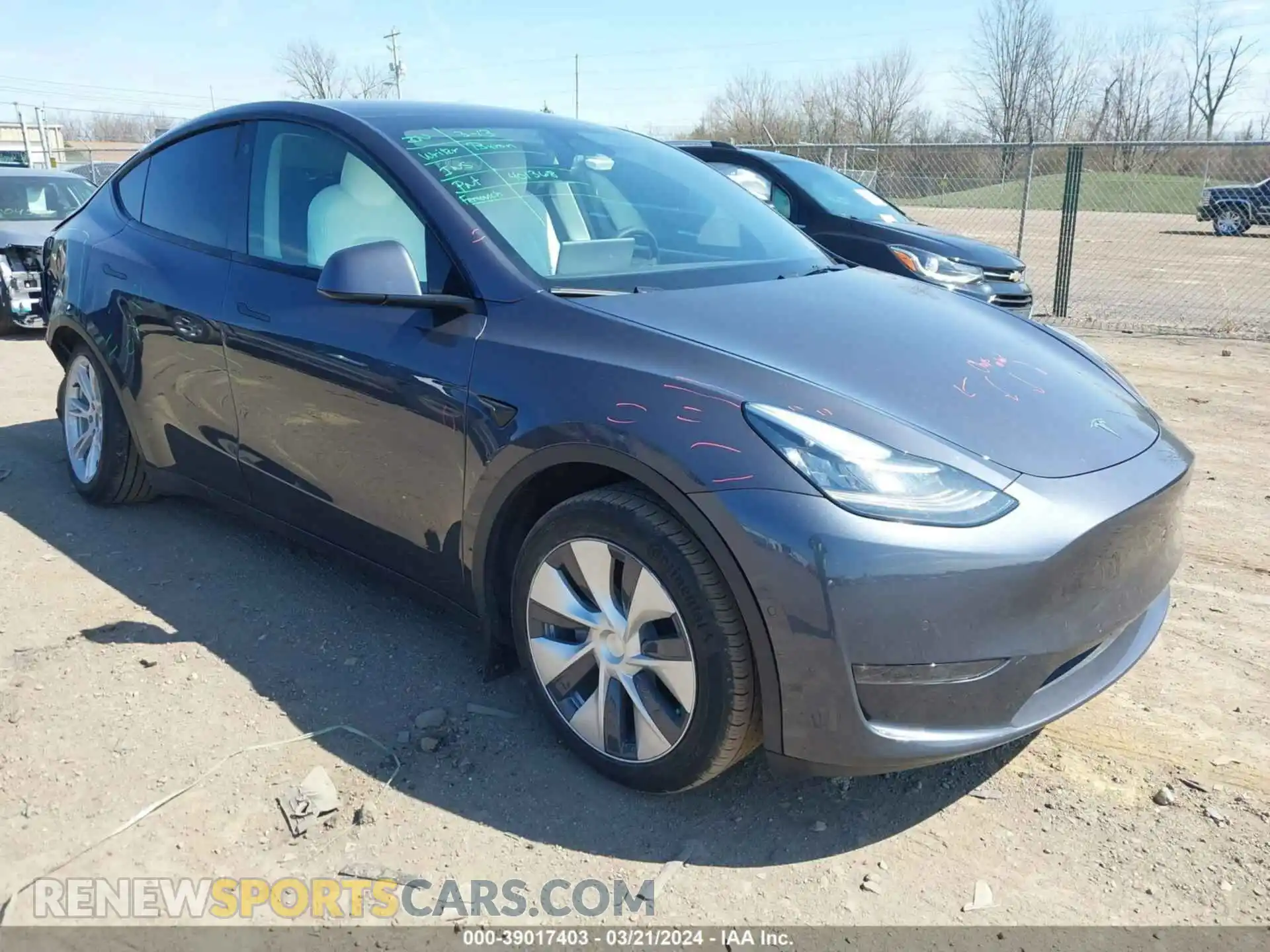 1 Photograph of a damaged car 7SAYGDEE3NF401368 TESLA MODEL Y 2022