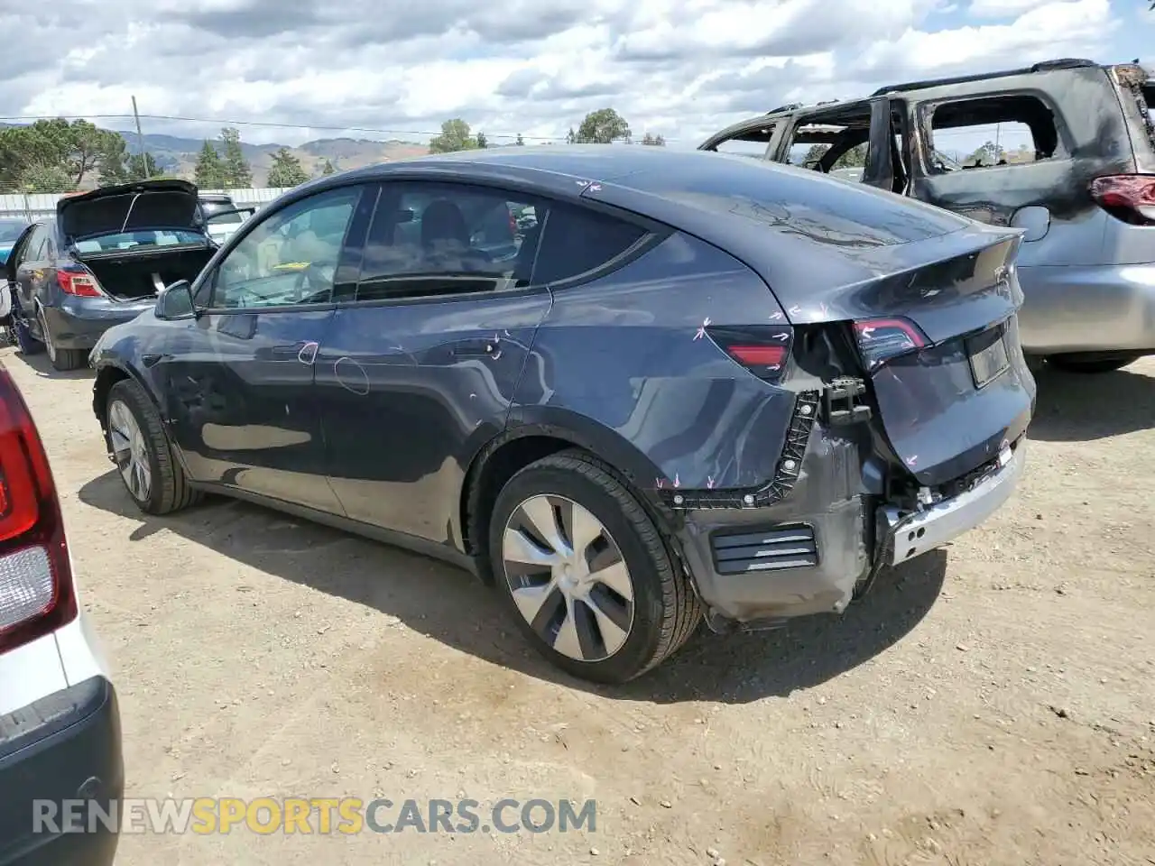 2 Photograph of a damaged car 7SAYGDEE3NF424746 TESLA MODEL Y 2022