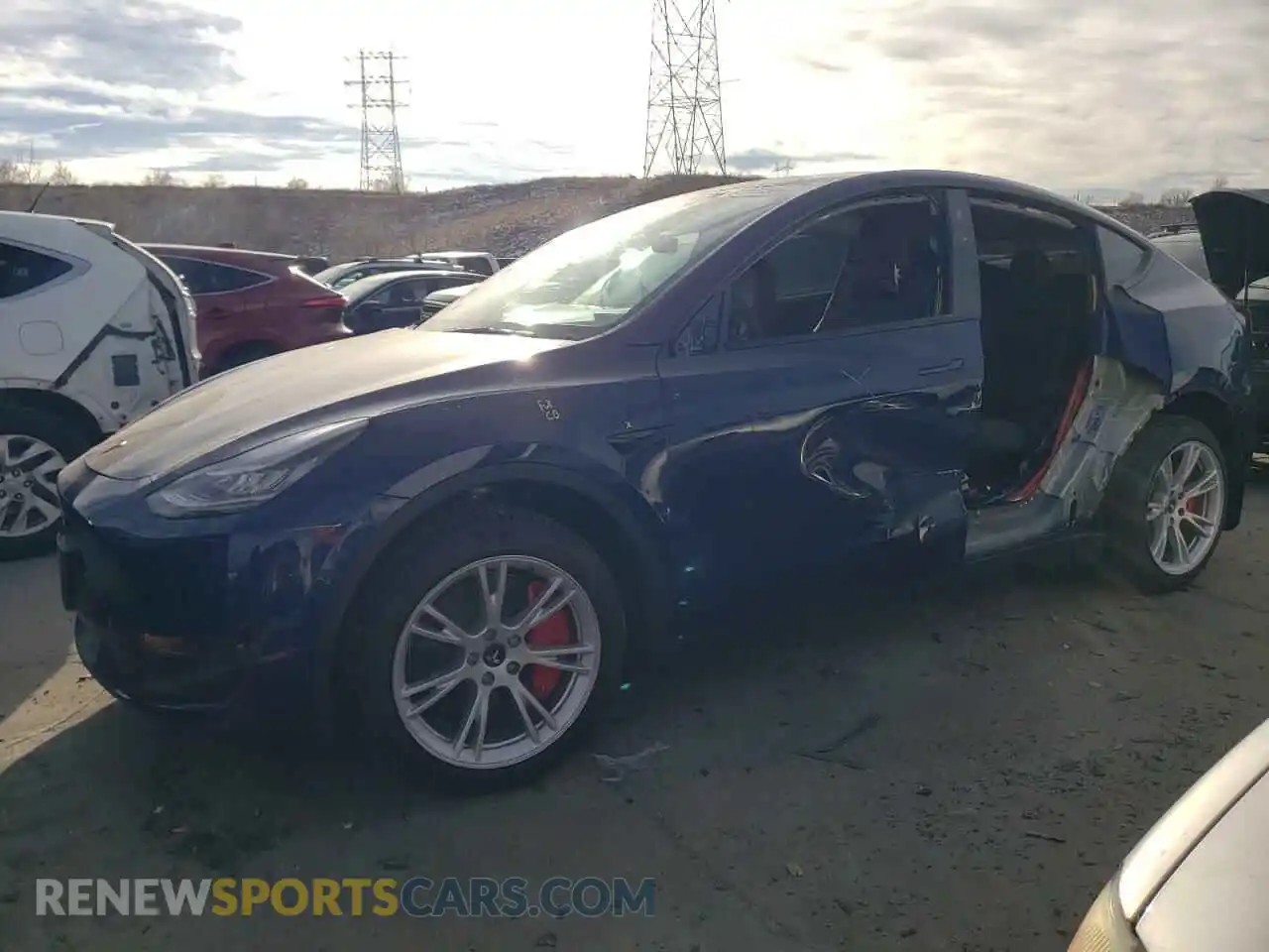 1 Photograph of a damaged car 7SAYGDEE3NF449632 TESLA MODEL Y 2022