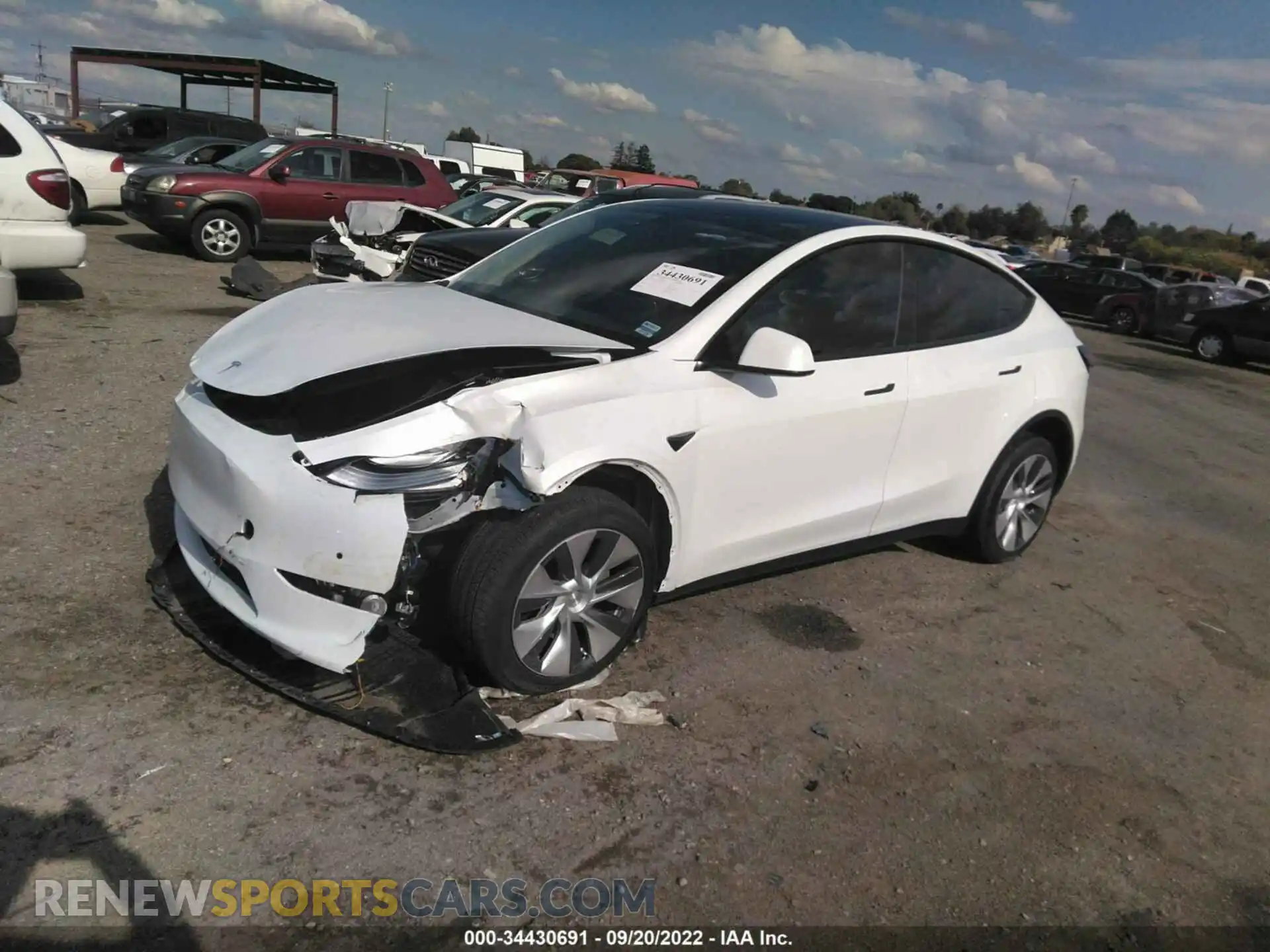 2 Photograph of a damaged car 7SAYGDEE3NF459822 TESLA MODEL Y 2022