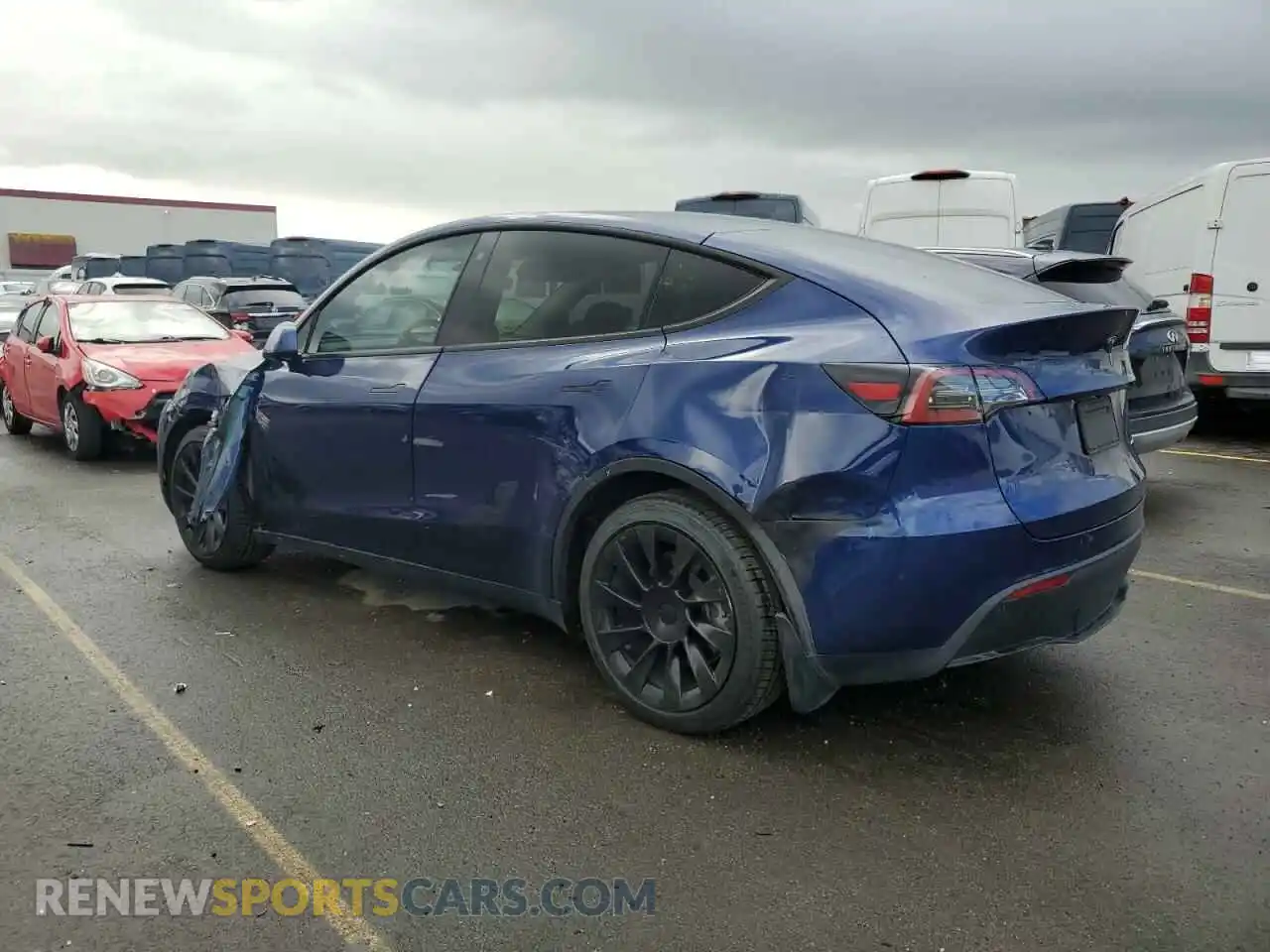 2 fotografías del automóvil dañado 7SAYGDEE3NF461425 TESLA MODEL Y 2022