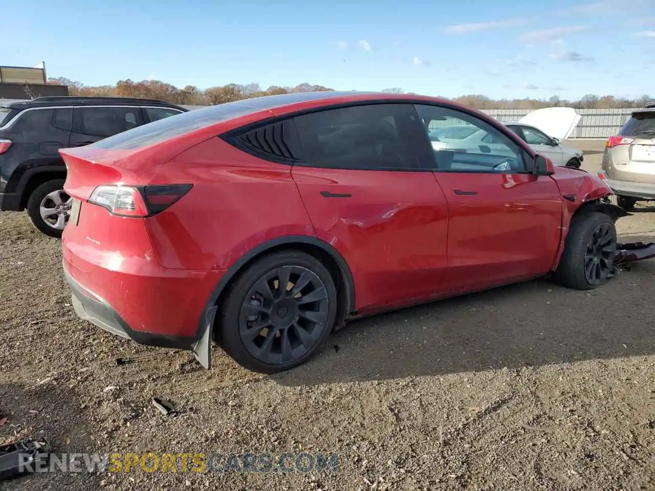 3 Photograph of a damaged car 7SAYGDEE3NF480265 TESLA MODEL Y 2022