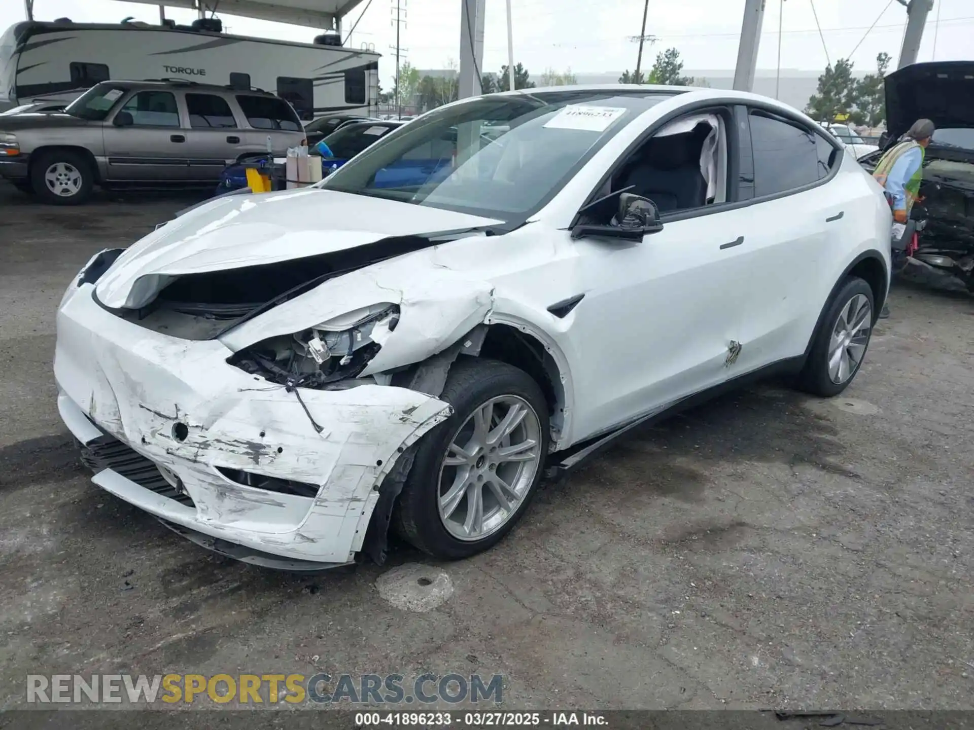 2 Photograph of a damaged car 7SAYGDEE3NF518061 TESLA MODEL Y 2022