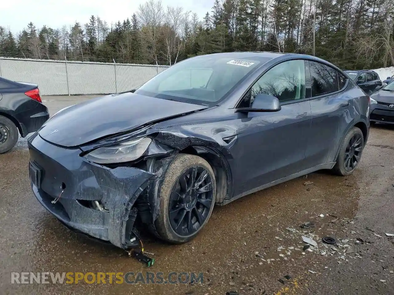 1 Photograph of a damaged car 7SAYGDEE3NF563081 TESLA MODEL Y 2022
