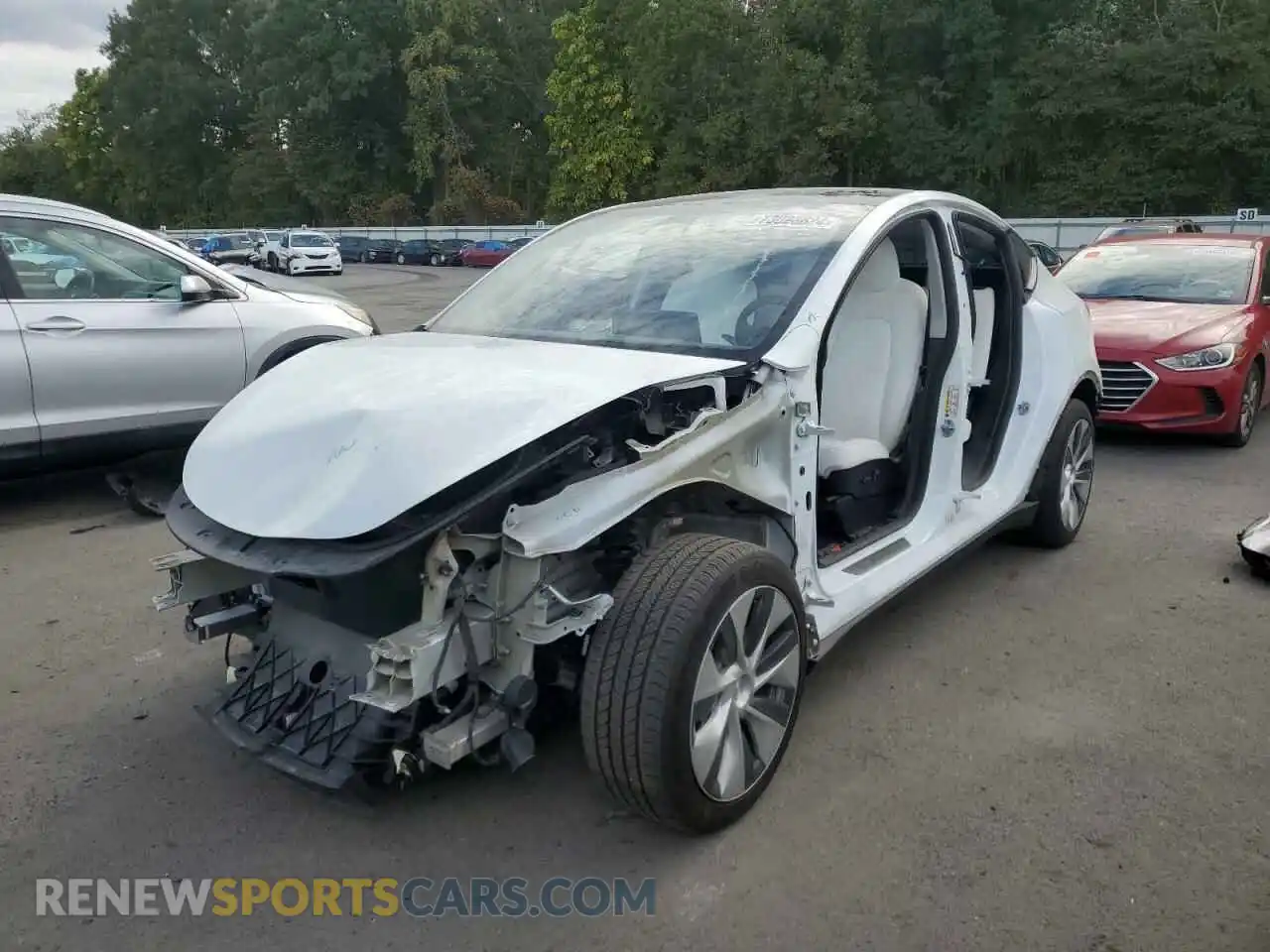 1 Photograph of a damaged car 7SAYGDEE3NF564117 TESLA MODEL Y 2022
