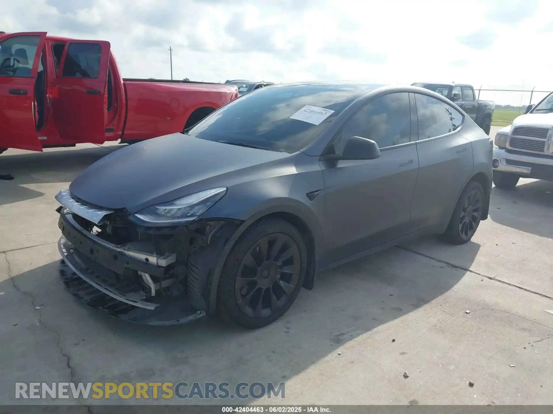 2 fotografías del automóvil dañado 7SAYGDEE3NF565428 TESLA MODEL Y 2022