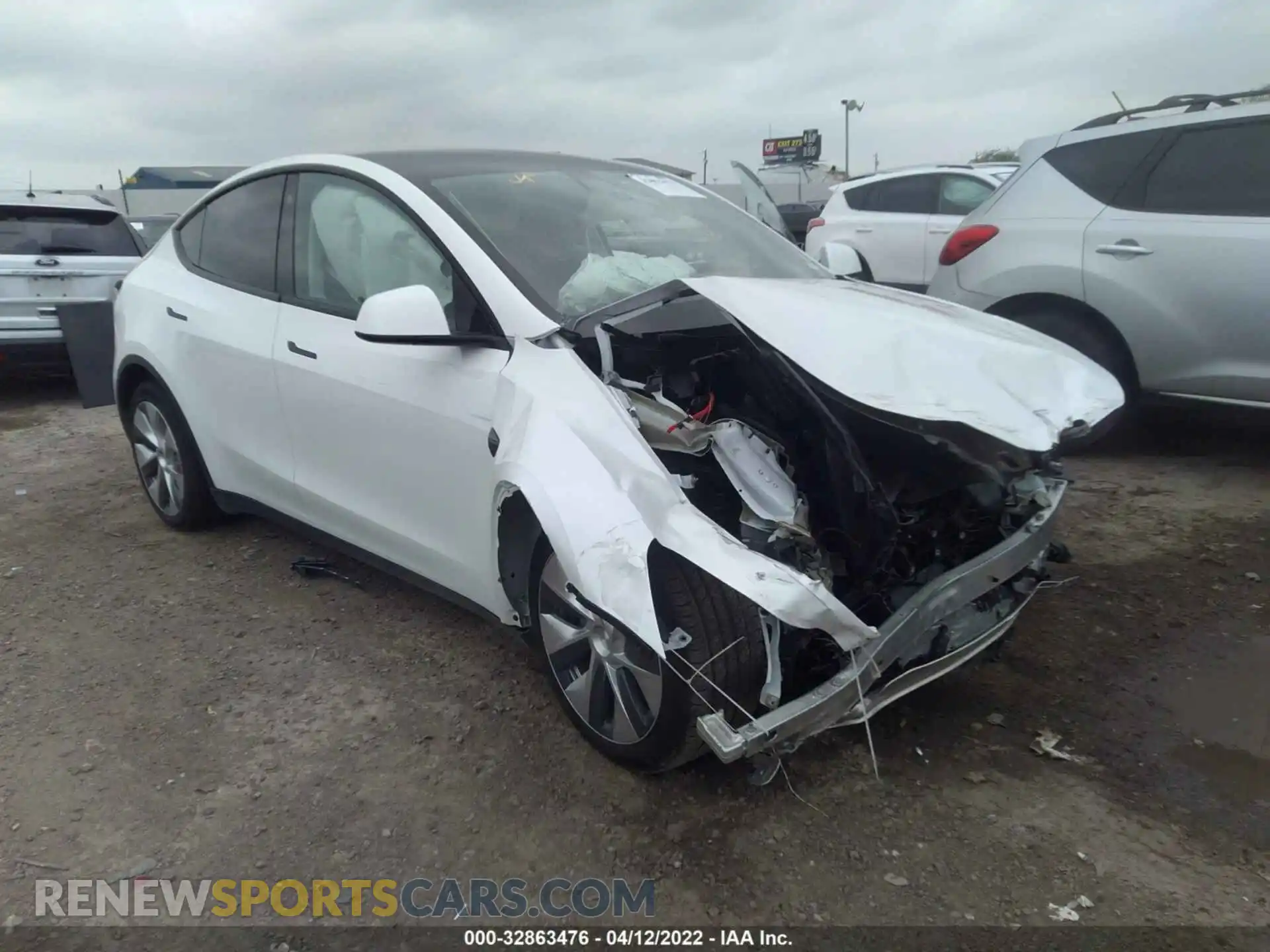 1 Photograph of a damaged car 7SAYGDEE4NF315356 TESLA MODEL Y 2022