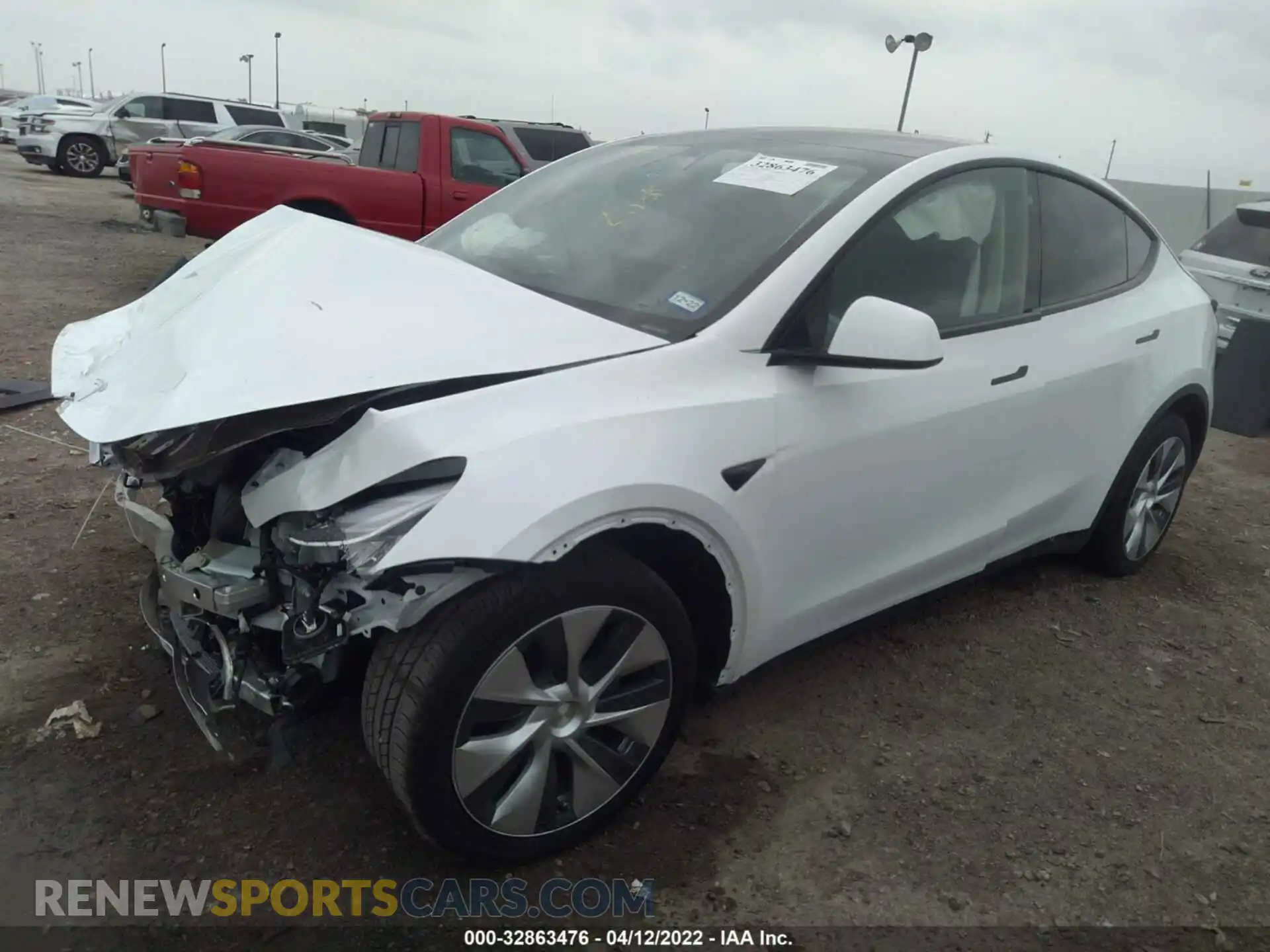 2 Photograph of a damaged car 7SAYGDEE4NF315356 TESLA MODEL Y 2022