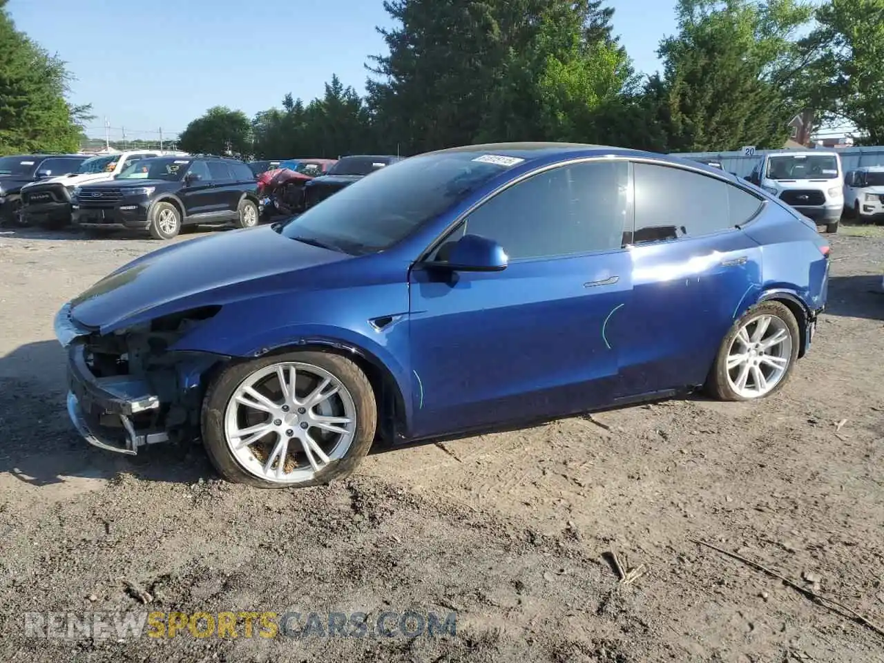 1 Photograph of a damaged car 7SAYGDEE4NF327572 TESLA MODEL Y 2022