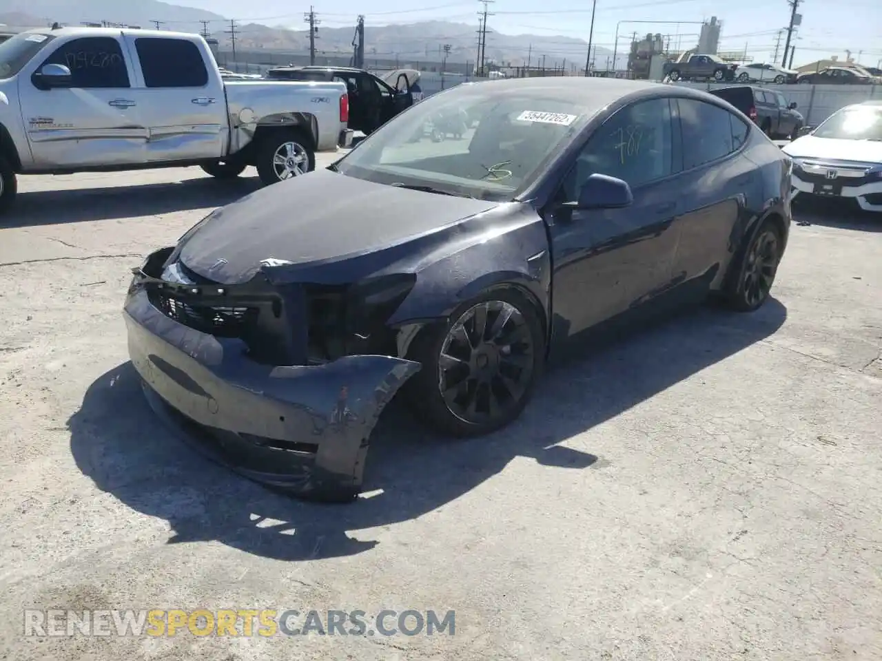 2 Photograph of a damaged car 7SAYGDEE4NF371071 TESLA MODEL Y 2022