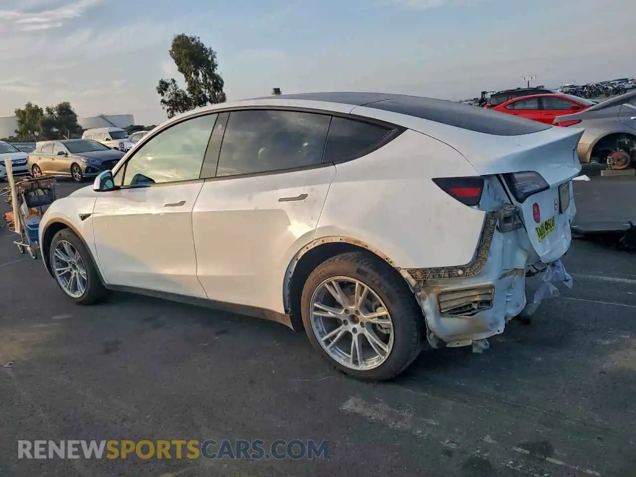 2 fotografías del automóvil dañado 7SAYGDEE4NF403260 TESLA MODEL Y 2022