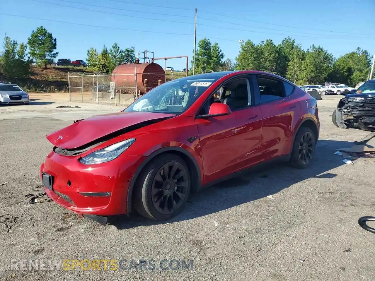 1 Photograph of a damaged car 7SAYGDEE4NF438493 TESLA MODEL Y 2022