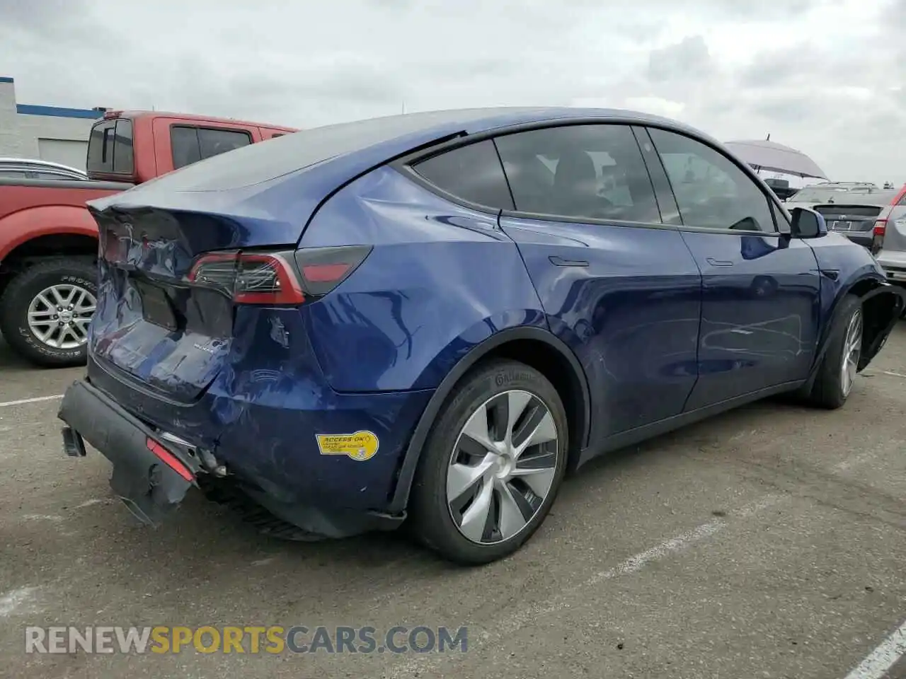 3 fotografías del automóvil dañado 7SAYGDEE4NF504377 TESLA MODEL Y 2022