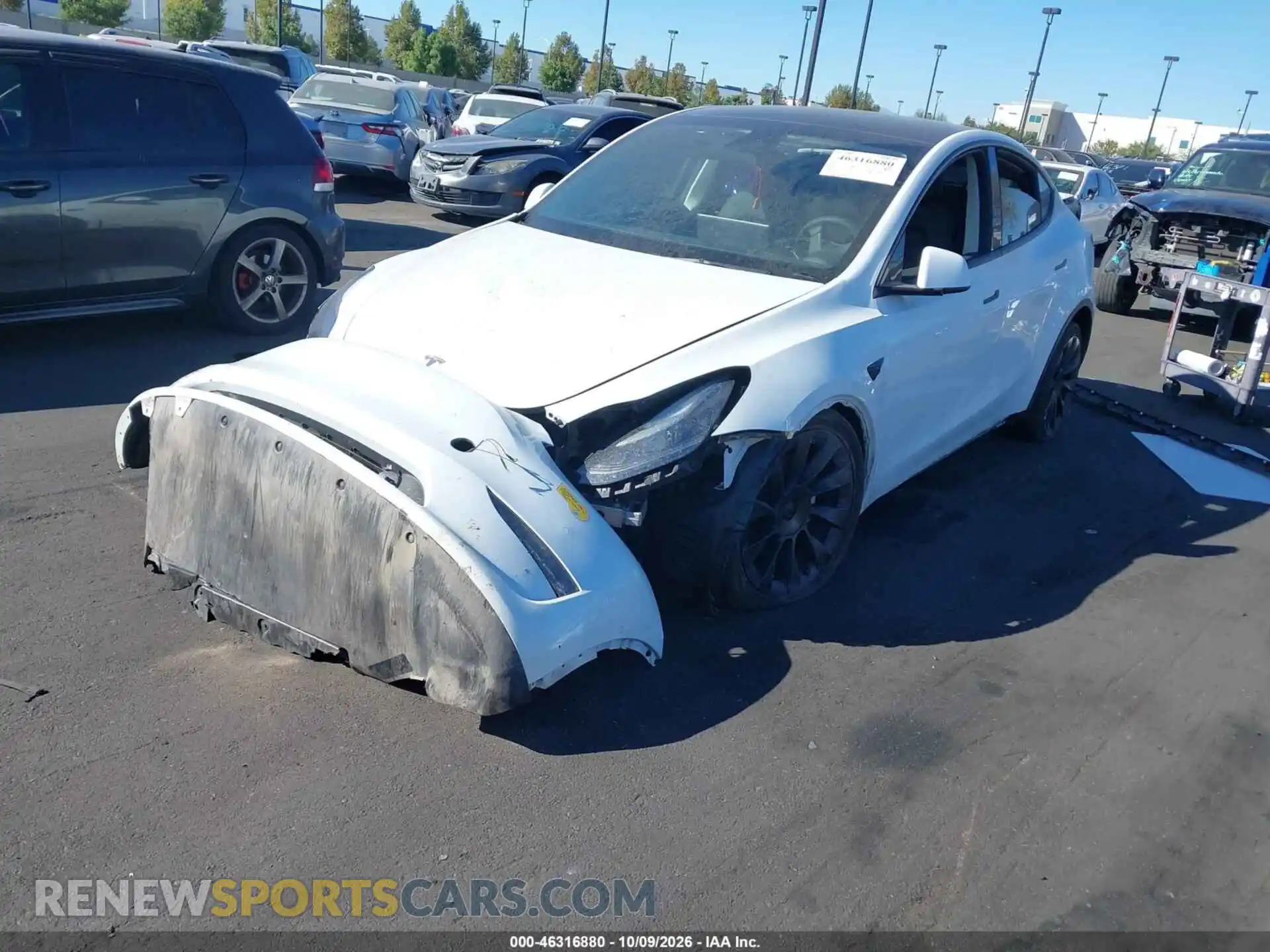 2 Фотография поврежденного автомобиля 7SAYGDEE4NF556897 TESLA MODEL Y 2022