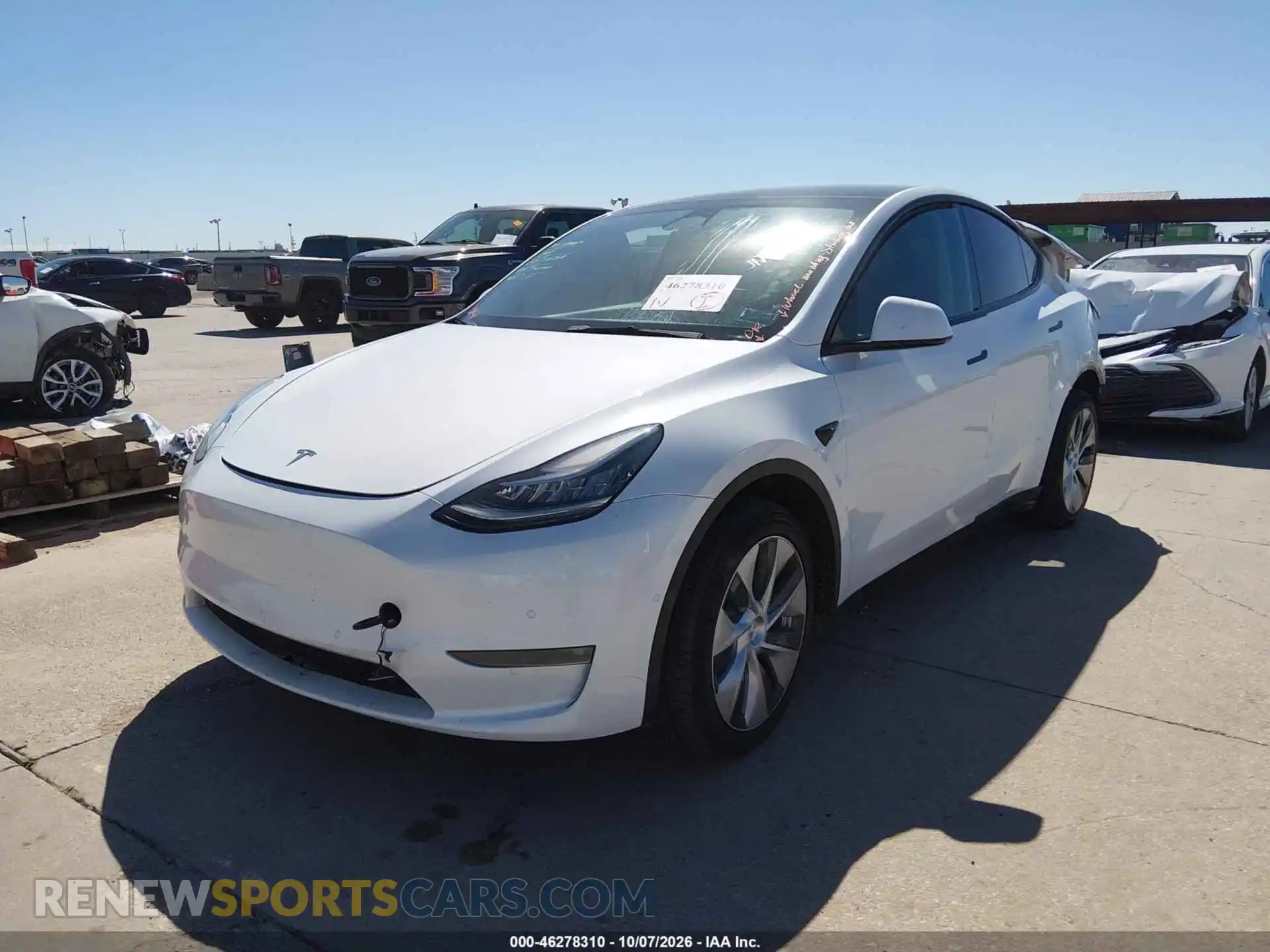 2 fotografías del automóvil dañado 7SAYGDEE5NF318069 TESLA MODEL Y 2022