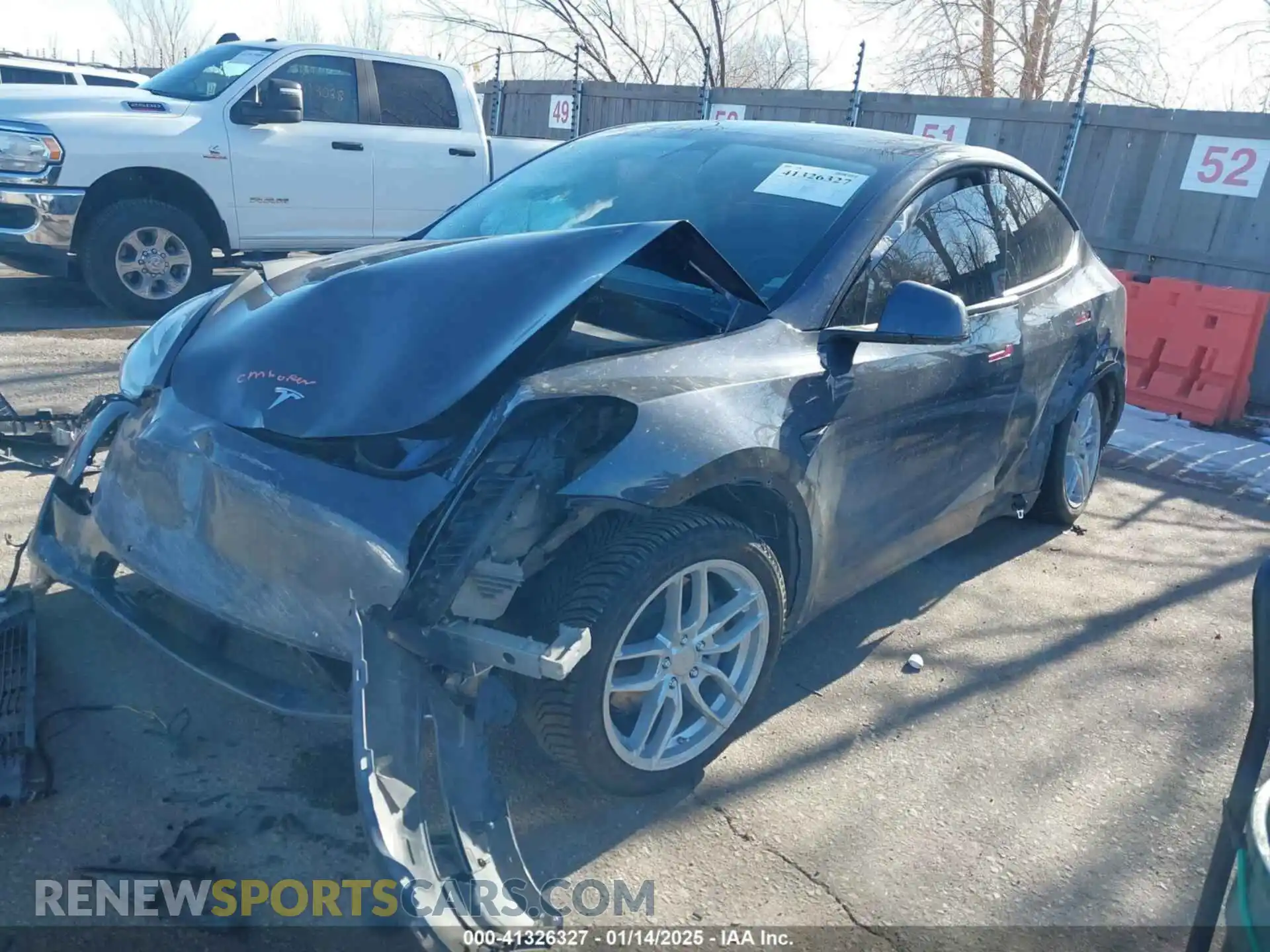 2 Photograph of a damaged car 7SAYGDEE5NF336202 TESLA MODEL Y 2022