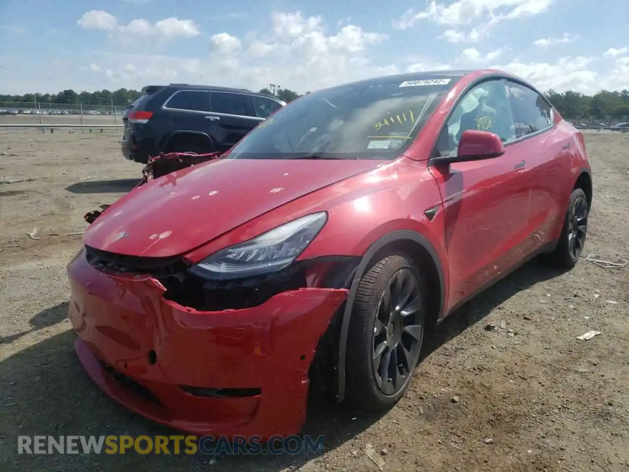 2 Photograph of a damaged car 7SAYGDEE5NF341111 TESLA MODEL Y 2022