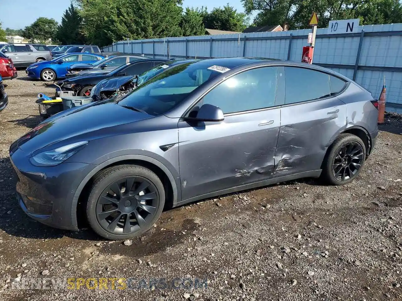 1 Photograph of a damaged car 7SAYGDEE5NF358684 TESLA MODEL Y 2022