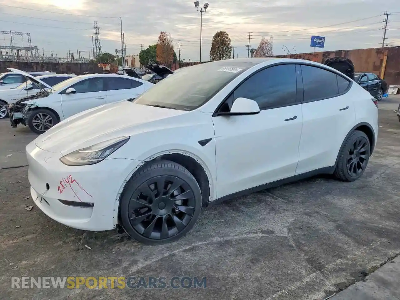 1 Photograph of a damaged car 7SAYGDEE5NF364906 TESLA MODEL Y 2022
